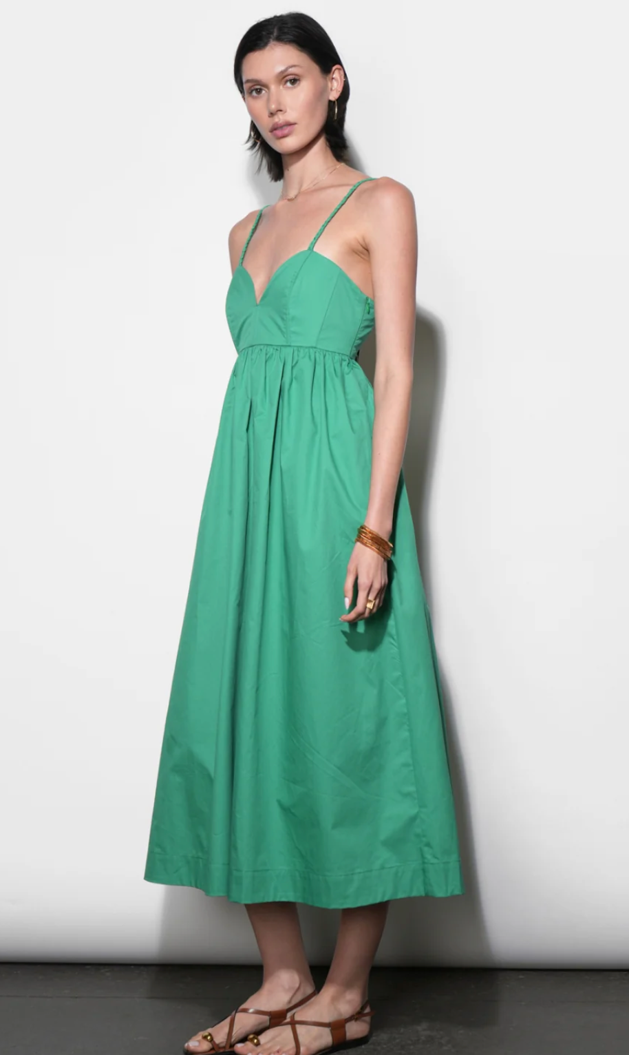 Libby Sweetheart Midi Dress Greylin