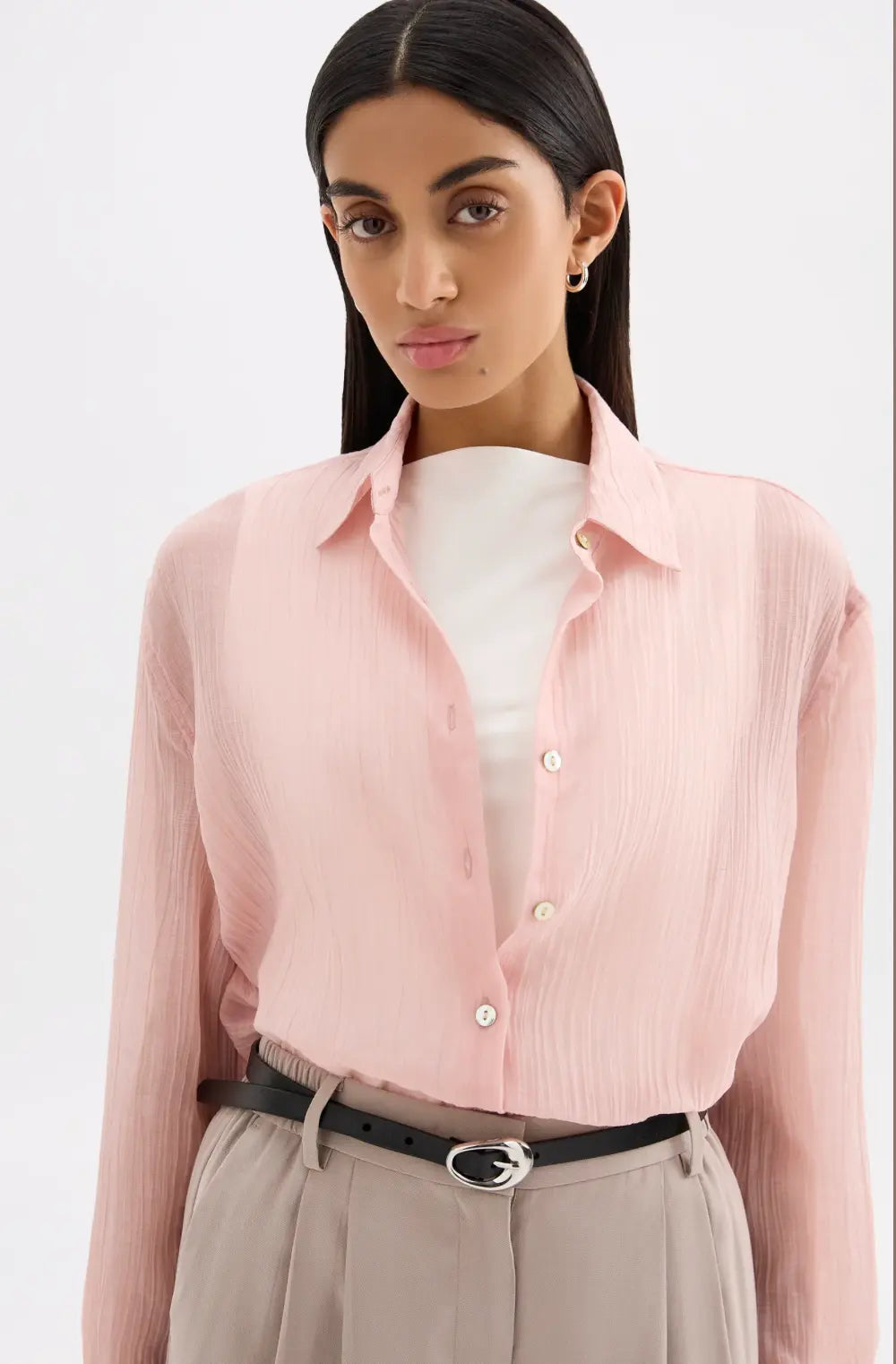 Lucile Crinkle Lyocell Shirt