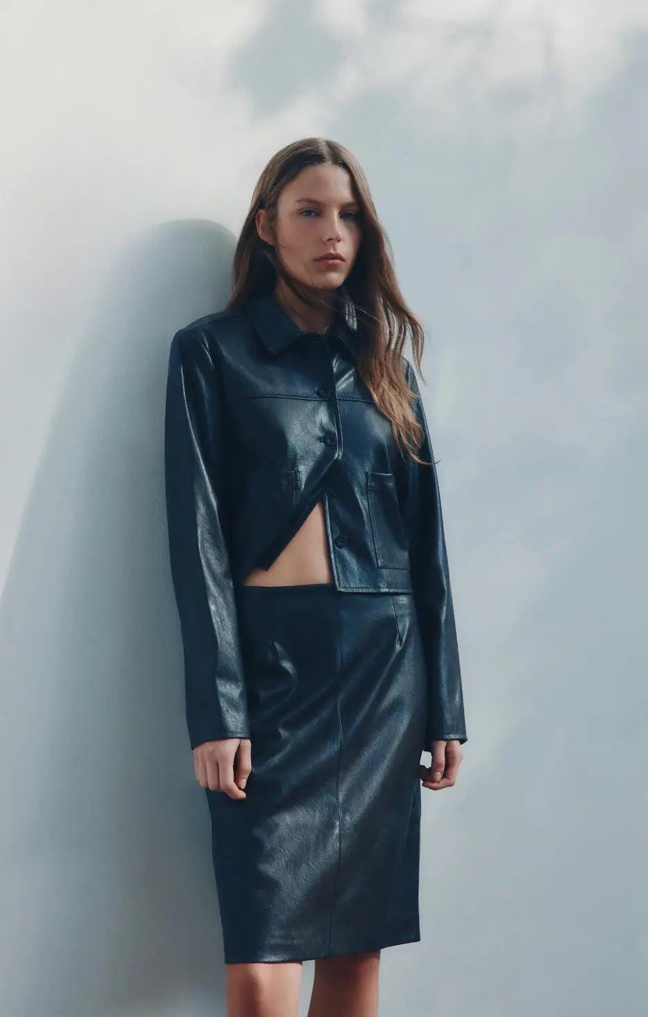 Lenny Vegan Leather Pencil Skirt