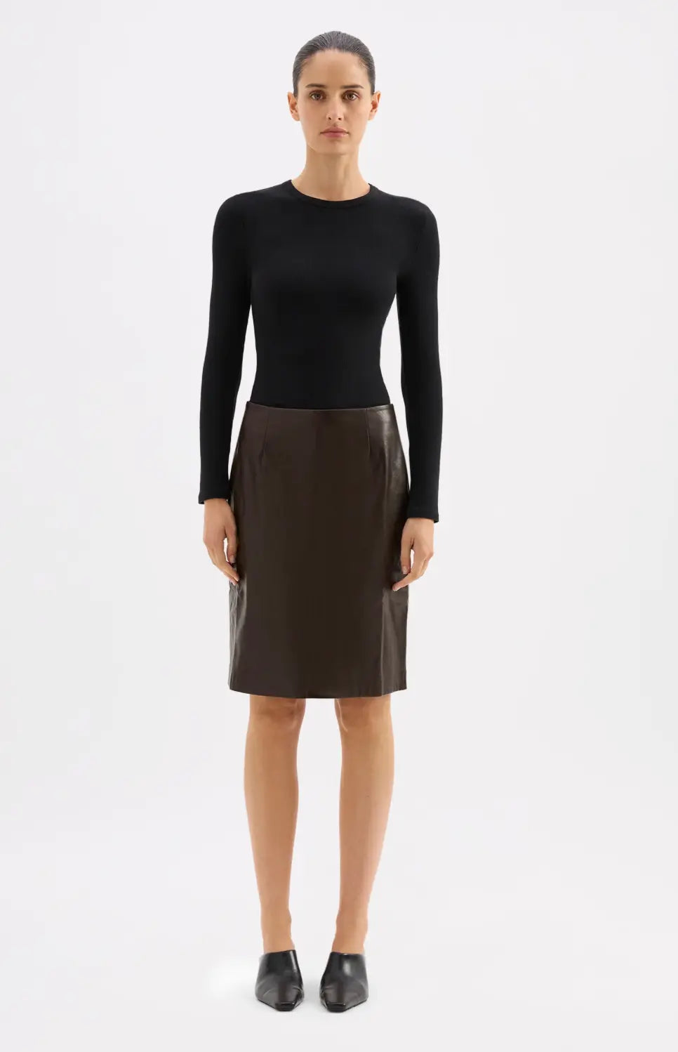 Lenny Vegan Leather Pencil Skirt