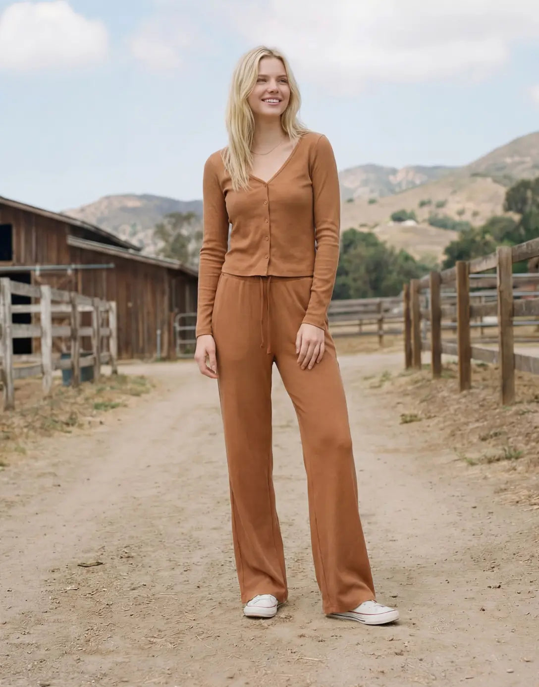 Sundry Mesa Rib Cardigan