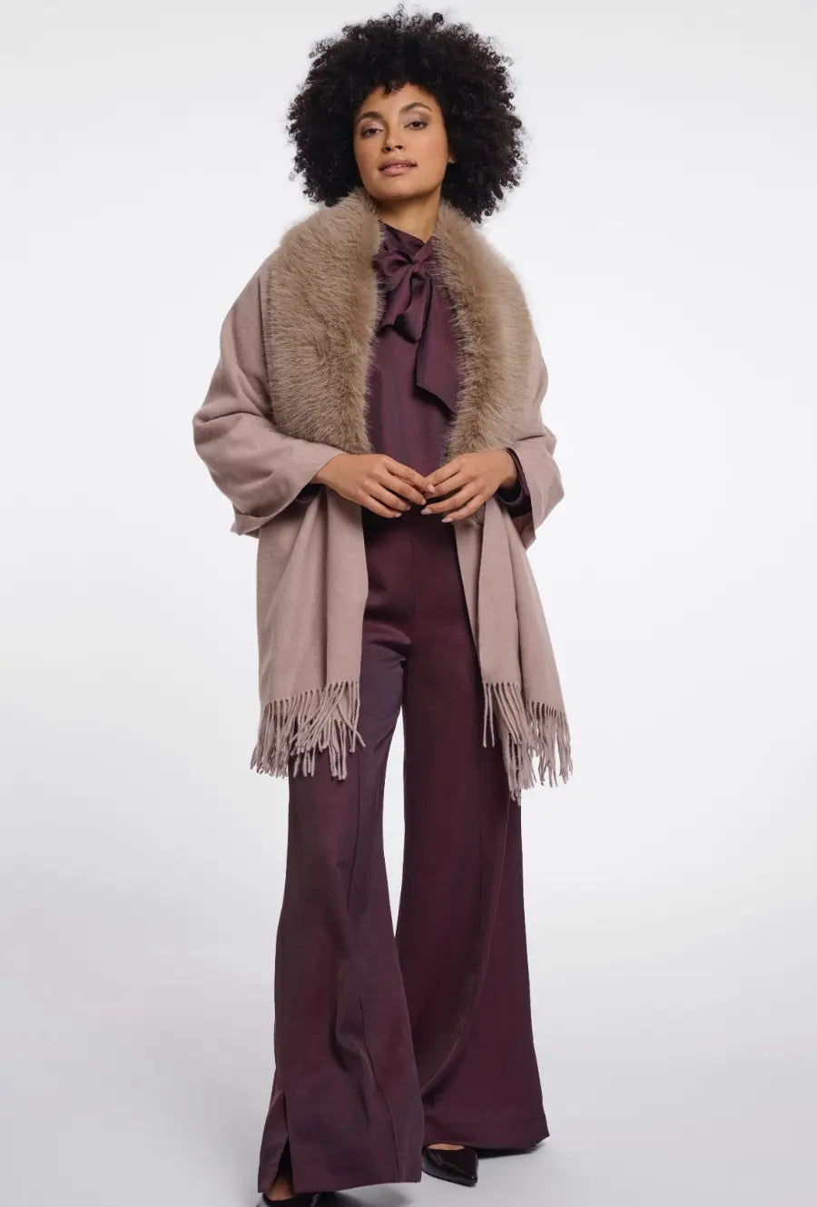 The Beaumont Faux Fur Shawl