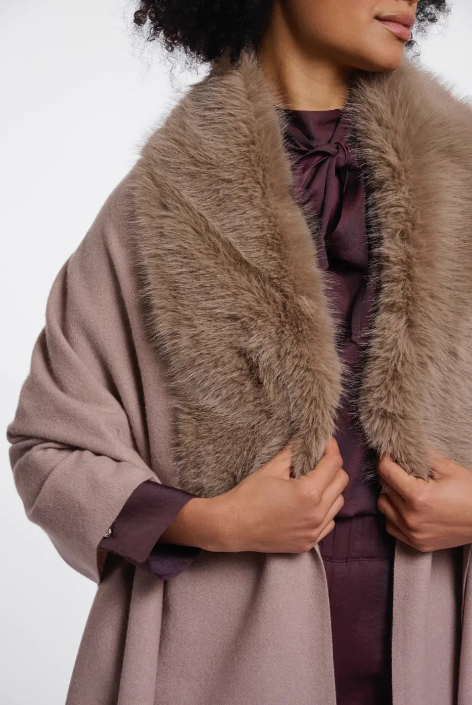 The Beaumont Faux Fur Shawl