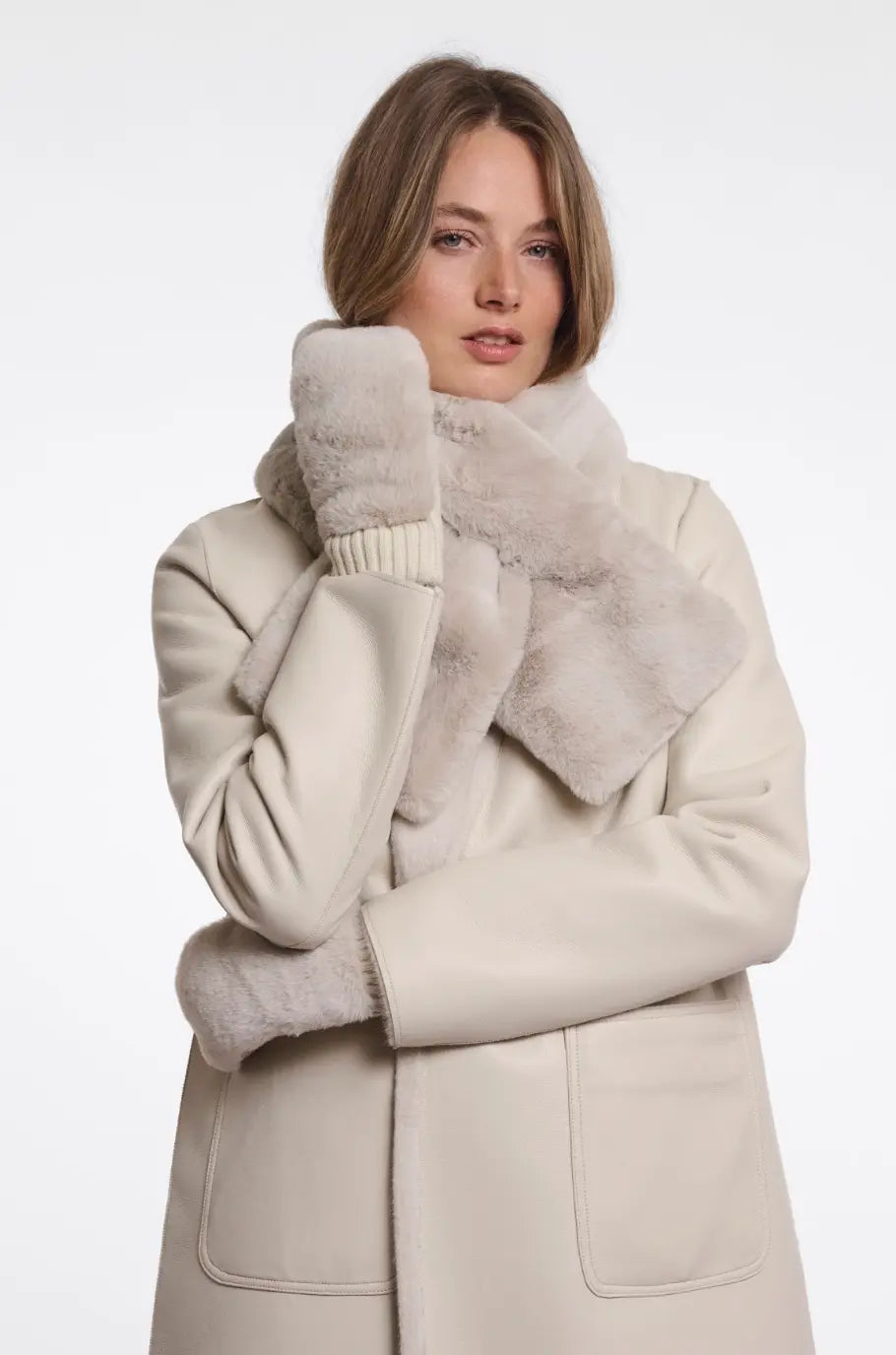 The Luna Faux Fur Mittens