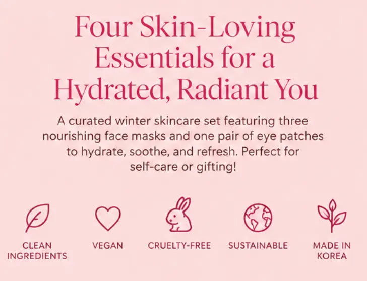 ESW Beauty Hydration Heroes Holiday Skincare Gift Set with hydrating skincare essentials in festive packaging
