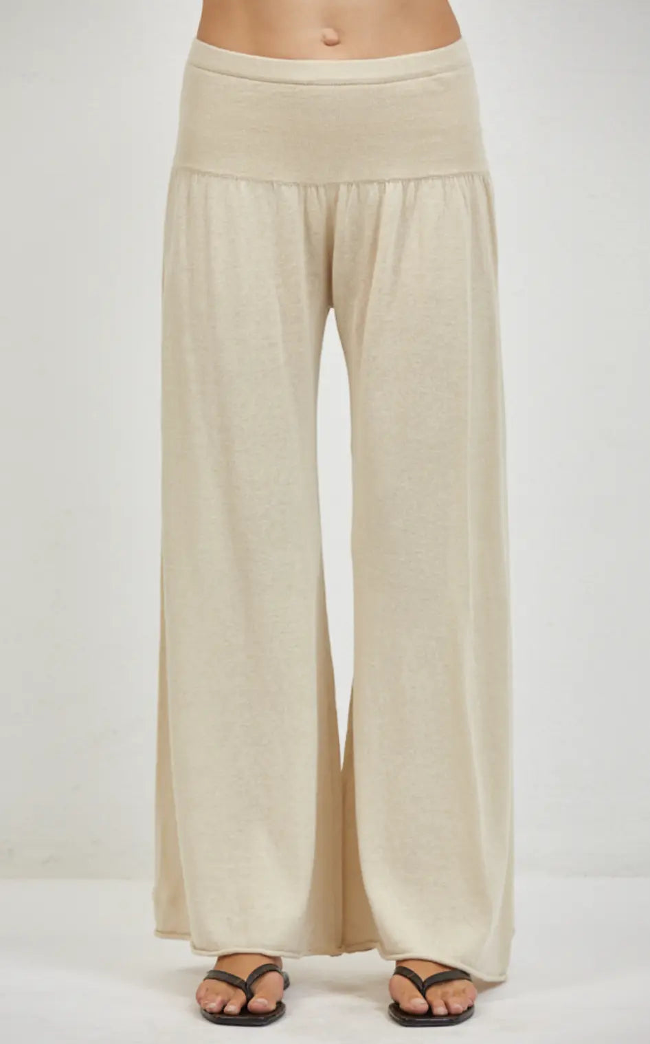 A.ren Haven Wide Leg Knit Spring Pant in extra small, showcasing soft knit fabric and relaxed fit for casual wear.