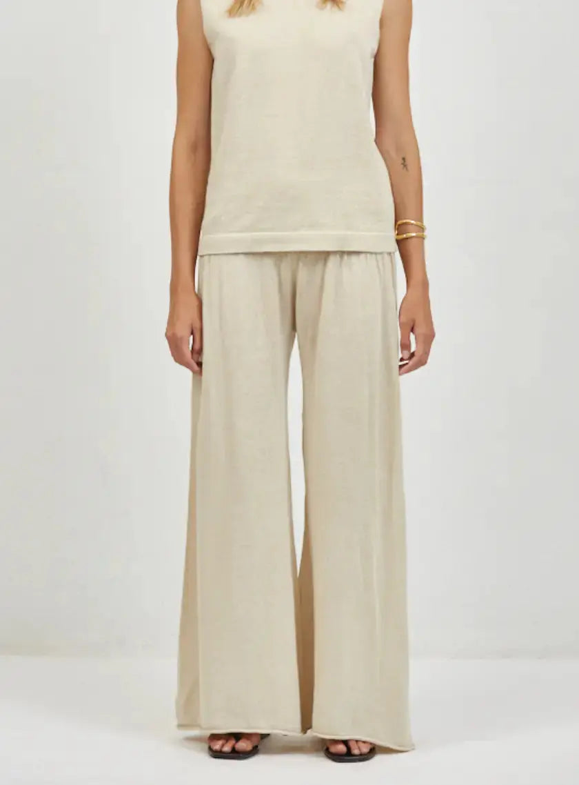 A.ren Haven wide-leg knit spring pant in extra small, shown in a relaxed fit with a soft knit texture and wide leg design.