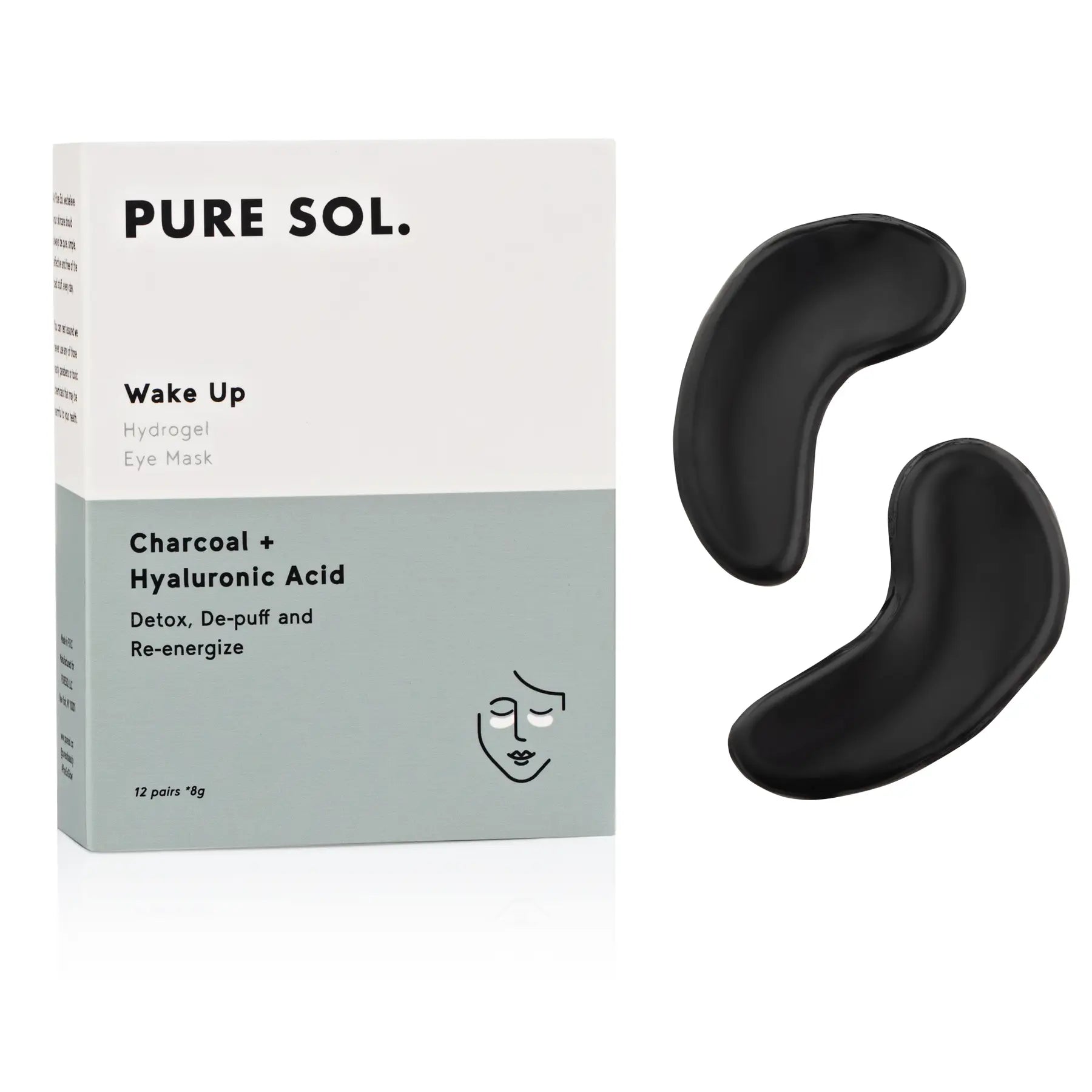 Wake Up Hydrogel Eye Patch Charcoal + Hyaluronic Acid