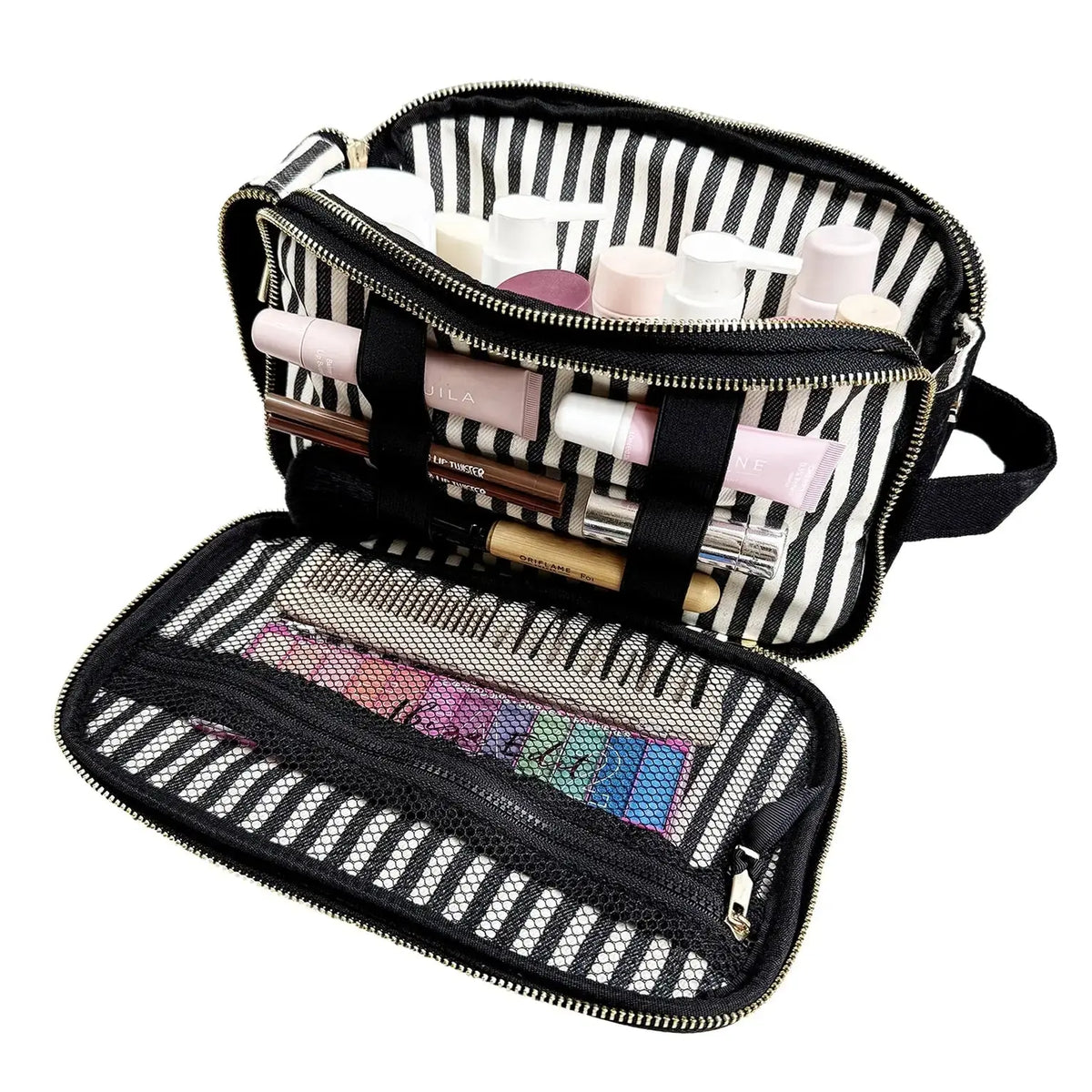 Travel beauty bag from Bag-All, designed for bath and body essentials, featuring a compact, stylish storage solution for travel.
