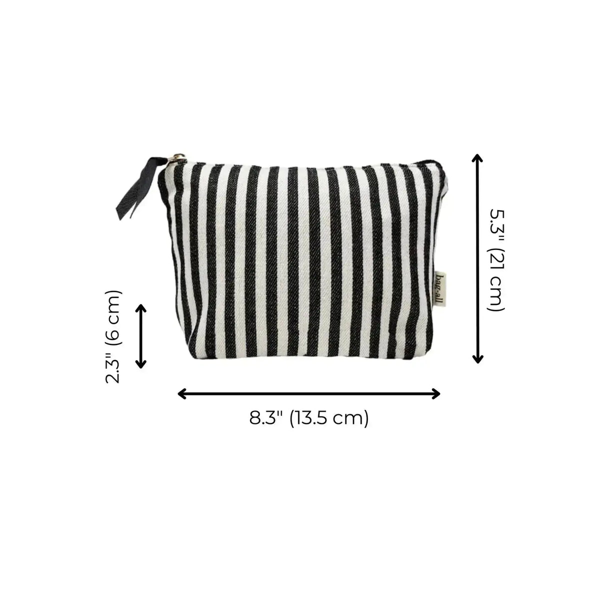 Remi Skin Care Makeup Bag by Bag-All, soft fabric with zipper closure, ideal for organizing cosmetics and skincare essentials.