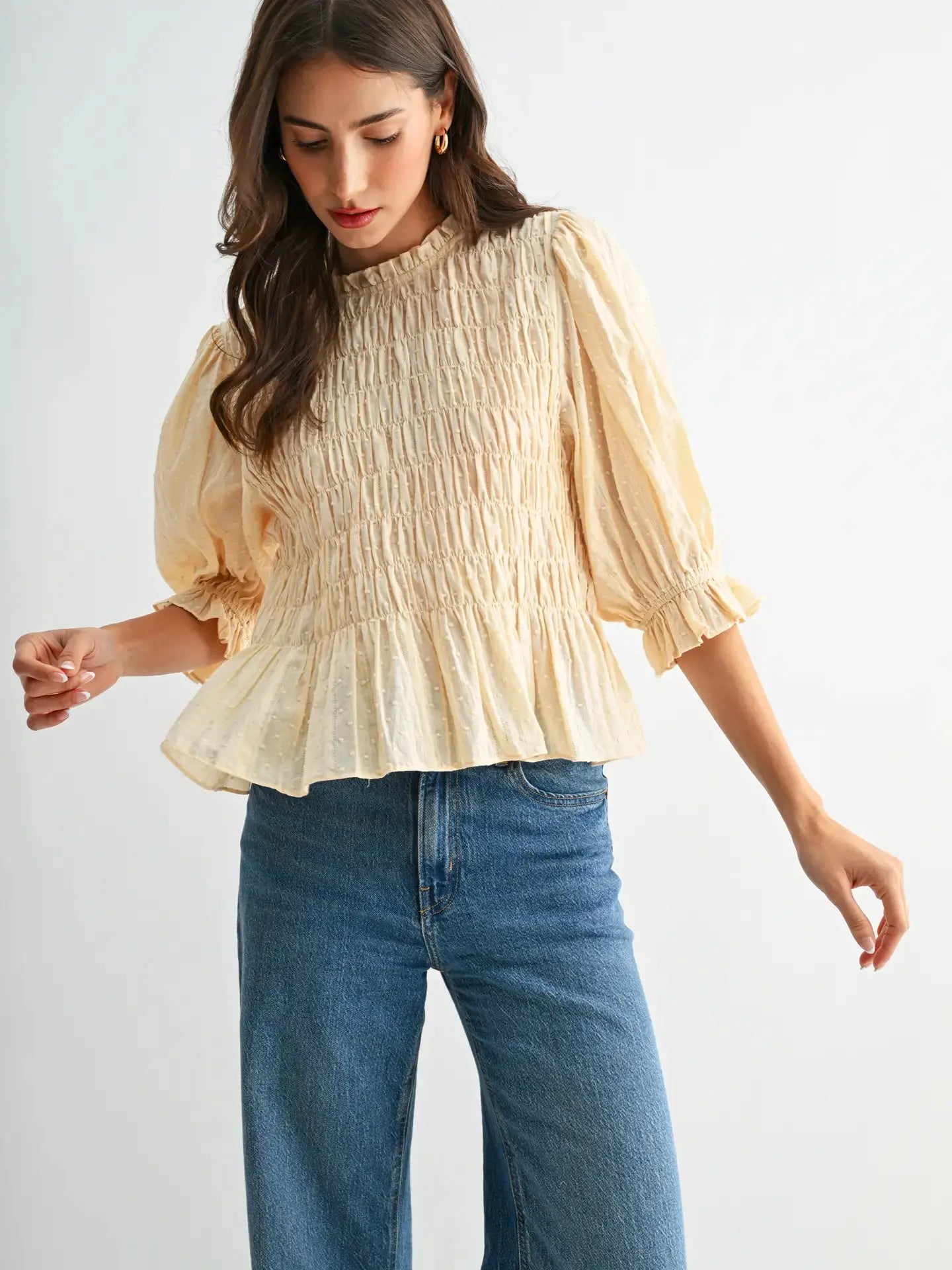 Kacy Smocked Top - Sprig Beauty Co