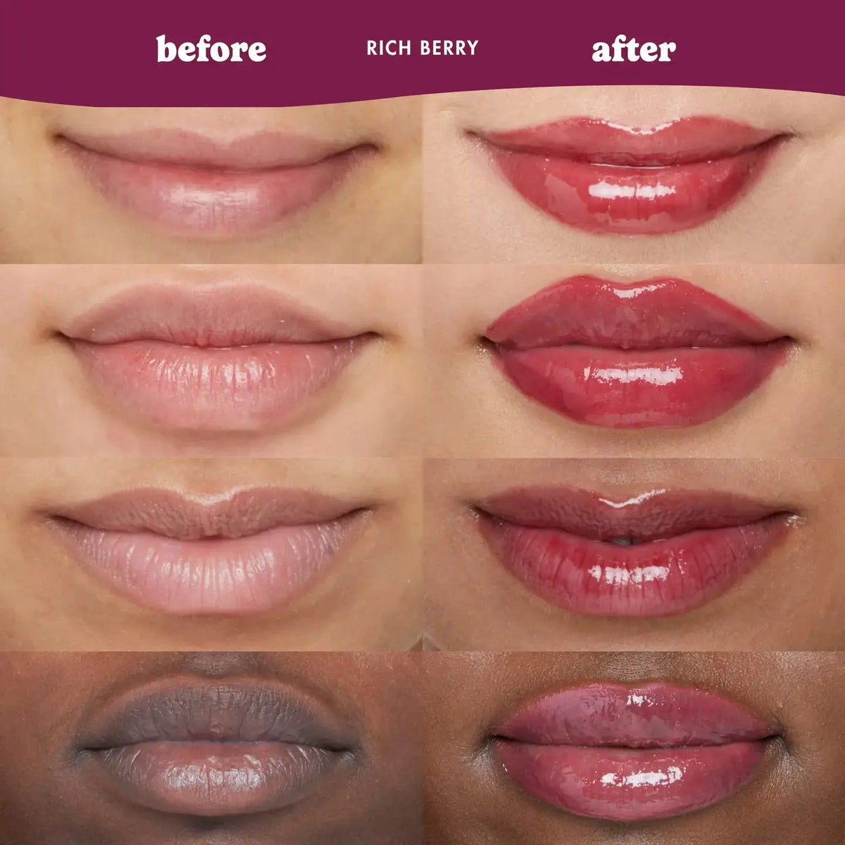 ESW Beauty Raspberry Acai Smoothie Lip Treatment in a clear jar, showcasing its vibrant berry-colored lip care formula.