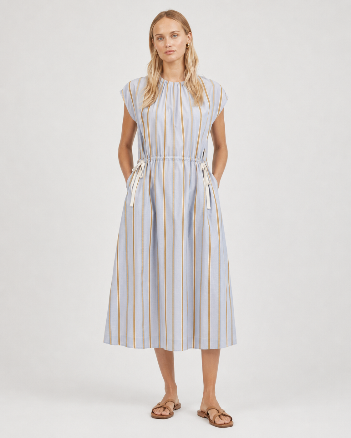 Bryce Stripe Midi Dress A.ren
