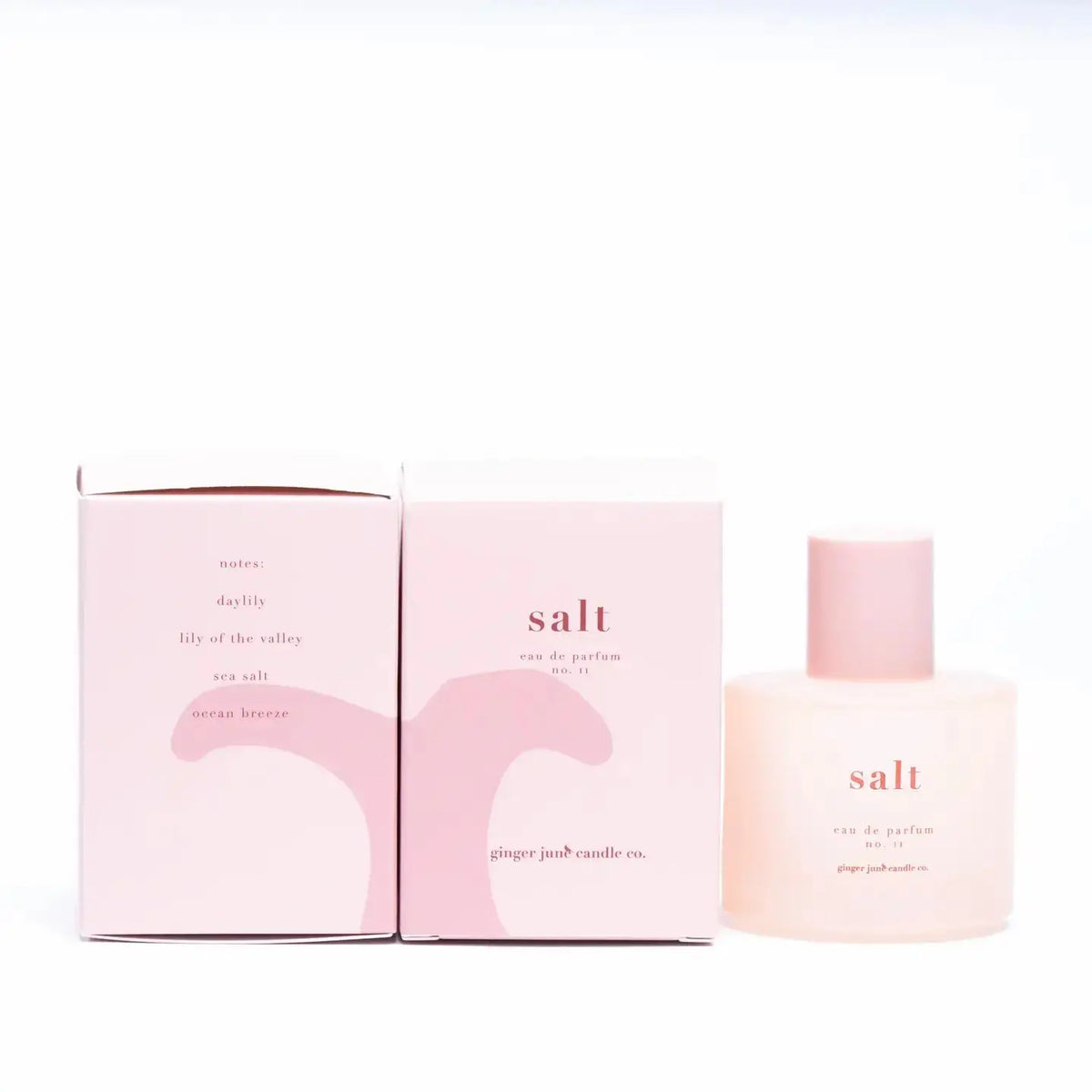 Ginger June Salt Essential Oil Perfume spray bottle, featuring a sleek design and natural fragrance, full-size perfume for women.