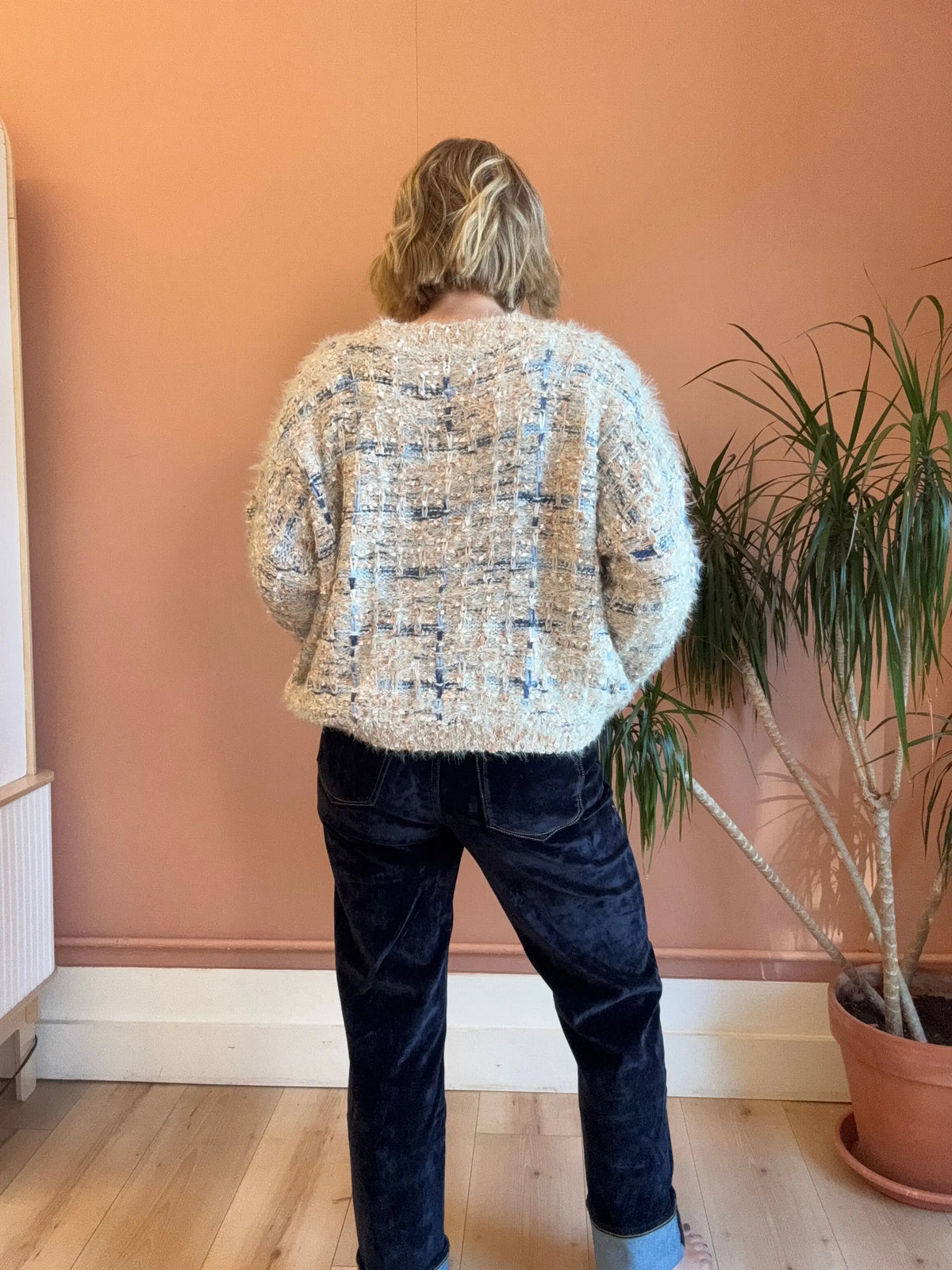 Good American Velvet Denim Jeans, stylish women's apparel with a modern fit and rich velvet denim fabric.