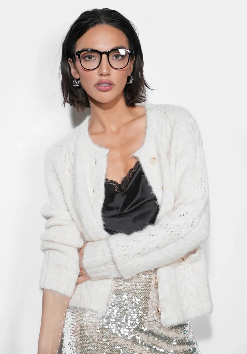 Greylin Blythe Cable Knit apparel in extra small size, featuring a cozy, textured cable knit design perfect for stylish layering.