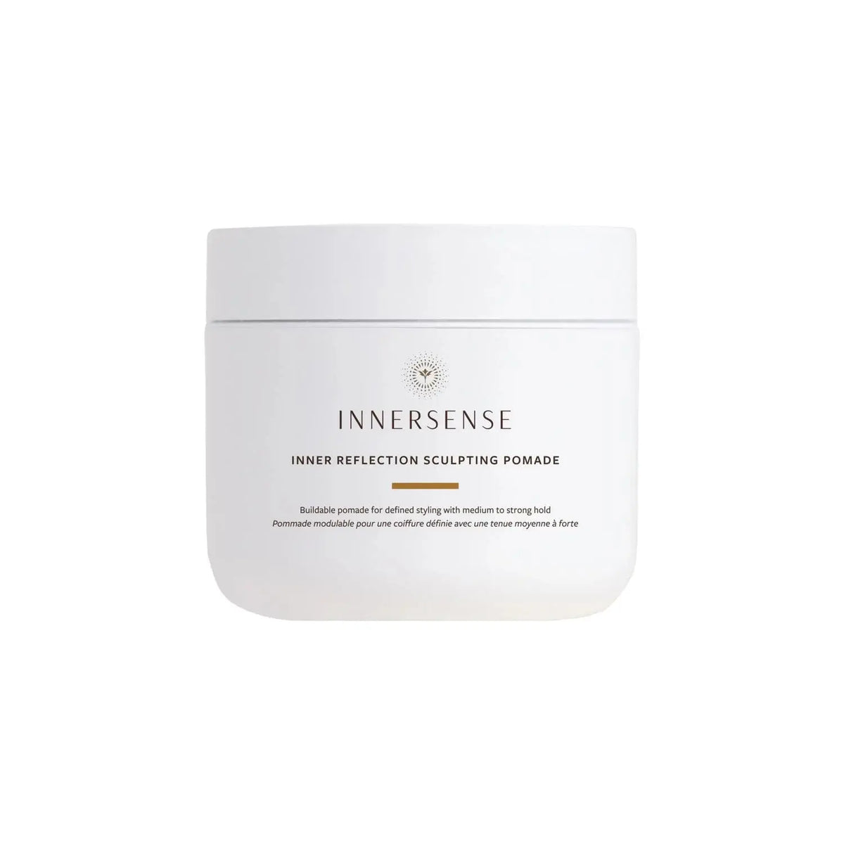 Inner Reflection Sculpting Pomade by Innersense Organic Beauty, a natural hair styling product in a sleek jar.