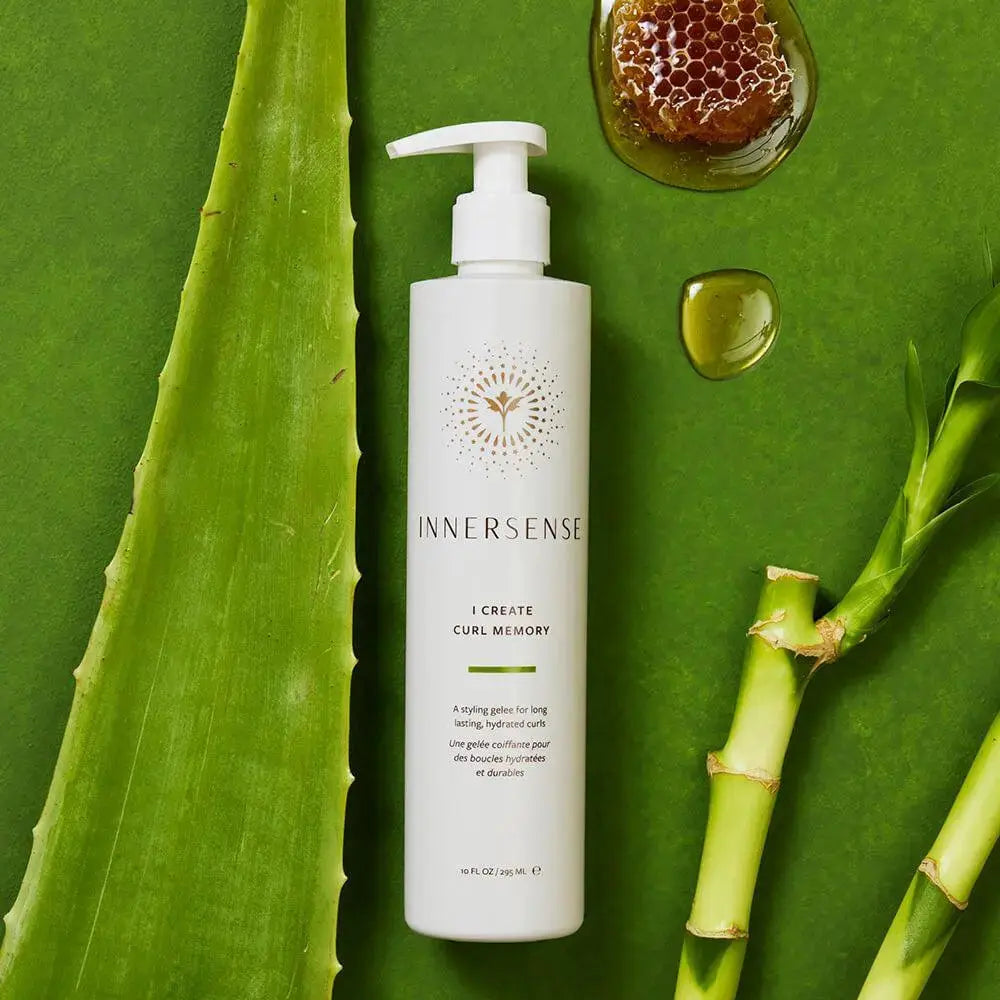 Innersense Organic Beauty I Create Curl Memory hair care product, showcasing its packaging and branding for curly hair styling
