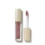 Jane Iredale ColorLuxe High Impact Lip Glaze in natural nude shade, glossy finish, with a smooth applicator brush visible.