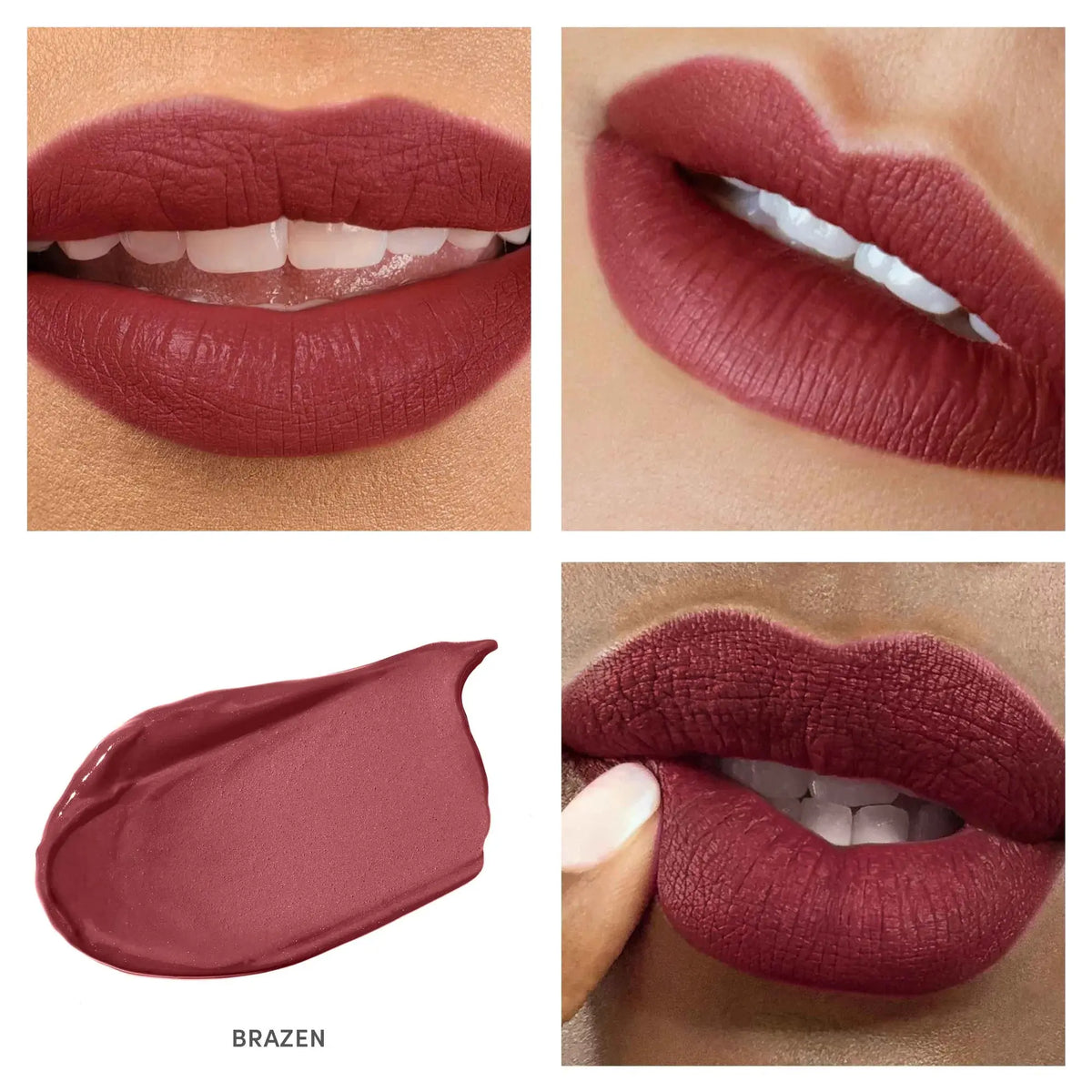 Jane Iredale Beyond Matte Lip Stain in a natural lip color, featuring a smooth, matte finish on lips.