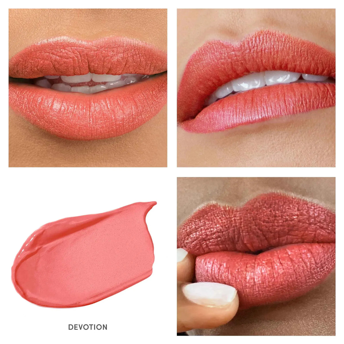 Jane Iredale Beyond Matte Lip Stain in a natural lip color, showcasing the smooth, matte finish on lips.