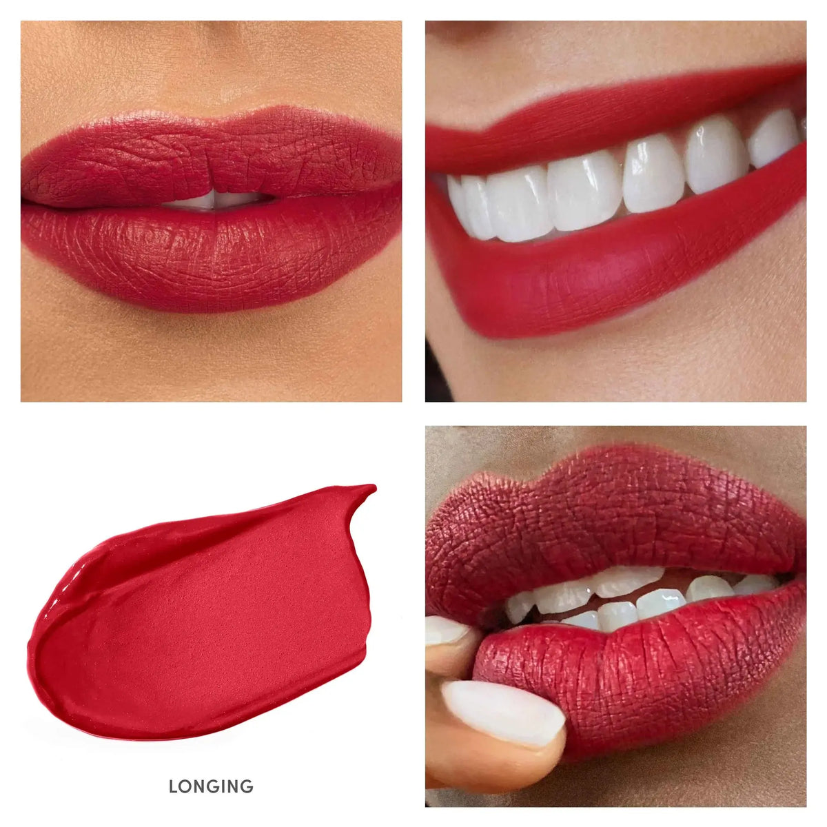 Jane Iredale Beyond Matte Lip Stain in a natural lip color, shown on lips with a smooth matte finish.
