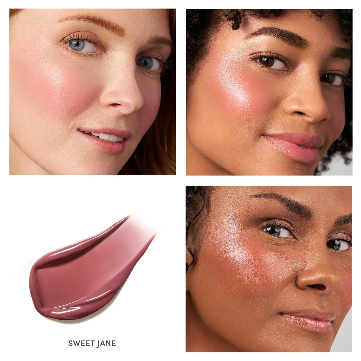 Jane Iredale ColorLuxe Liquid Blush in Sugar Magnolia, a vibrant pink liquid blush displayed on a sleek container.