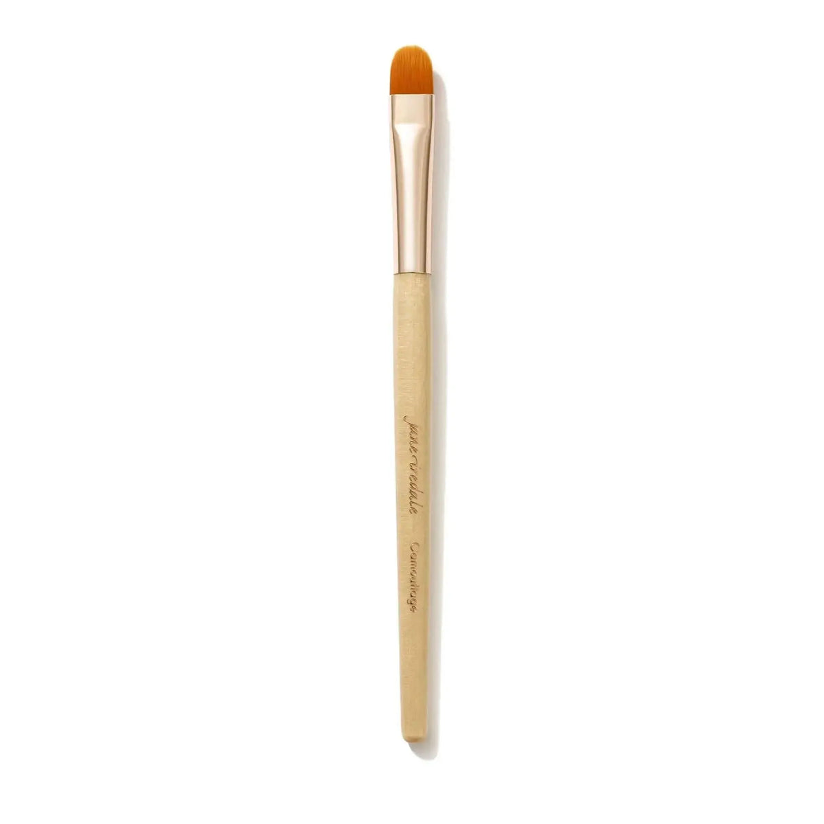 Jane Iredale camouflage brush for cosmetics, featuring a dense, rounded brush head ideal for concealing imperfections and blending makeup.