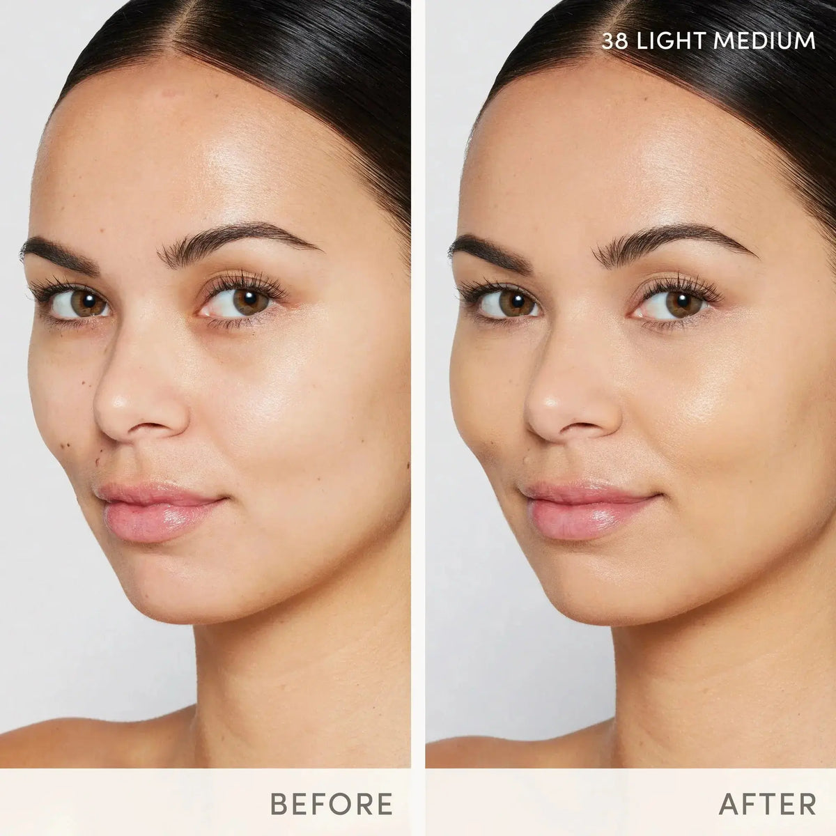 Jane Iredale Skintuition SPF30 Radiance Boosting Liquid Foundation in Fair shade, smooth texture visible in the bottle.