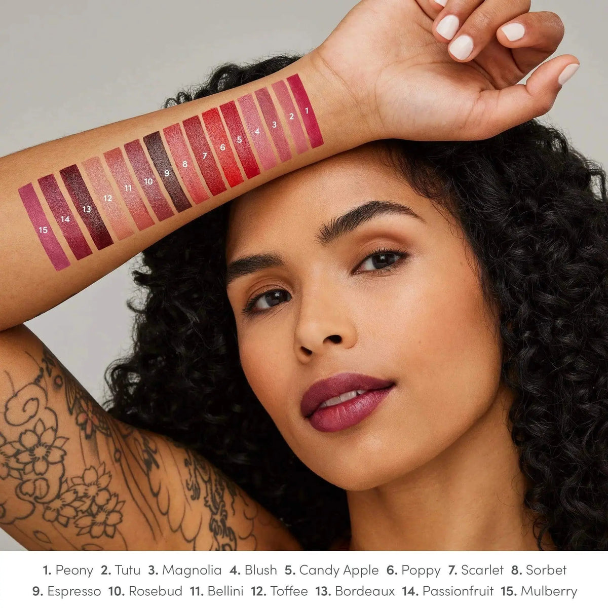 Jane Iredale ColorLuxe Hydrating Cream Lipstick in Toffee shade, showcasing smooth, creamy lipstick with a rich toffee color.