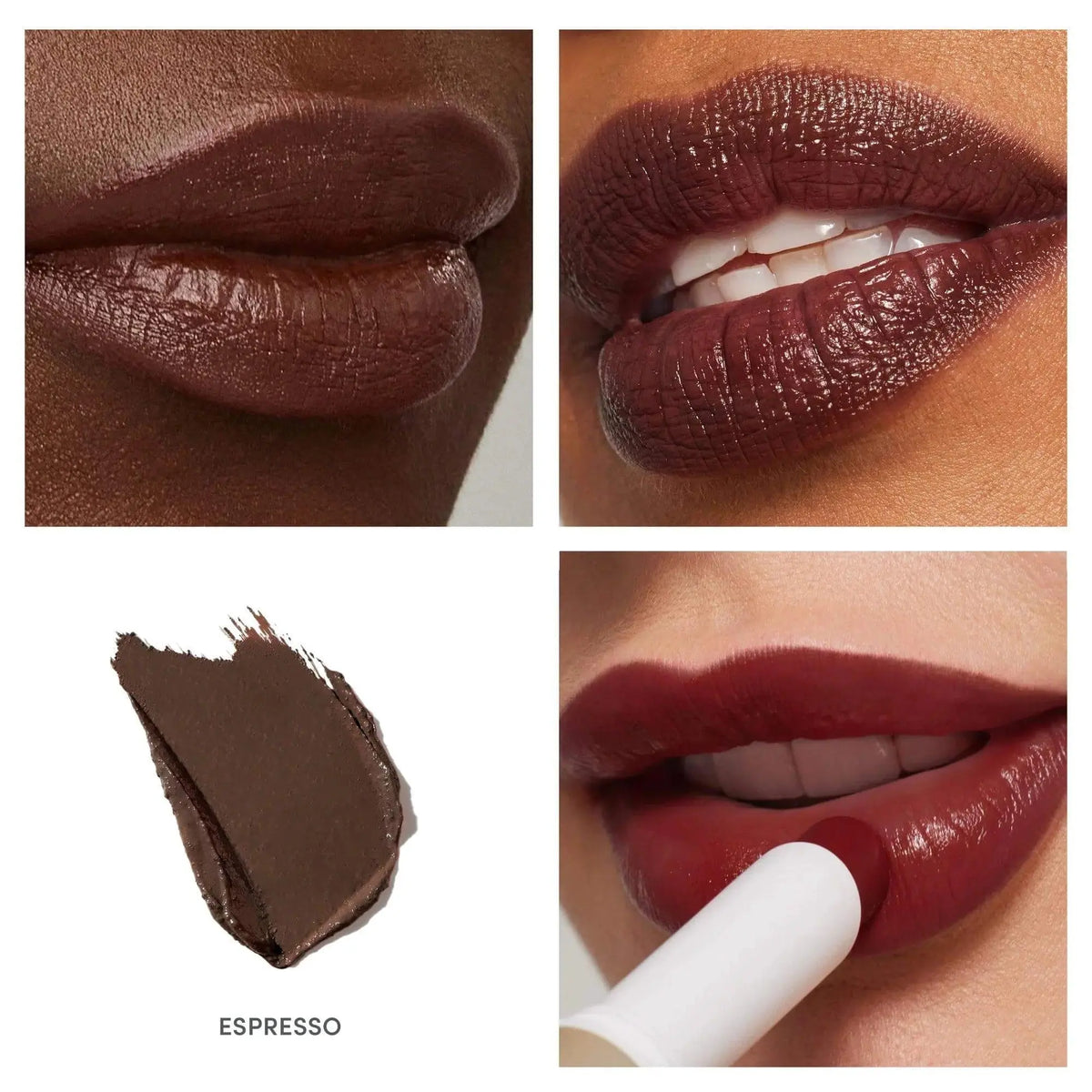 Jane Iredale ColorLuxe Hydrating Cream Lipstick in Toffee, showing the smooth, creamy lipstick tube with a warm nude shade.