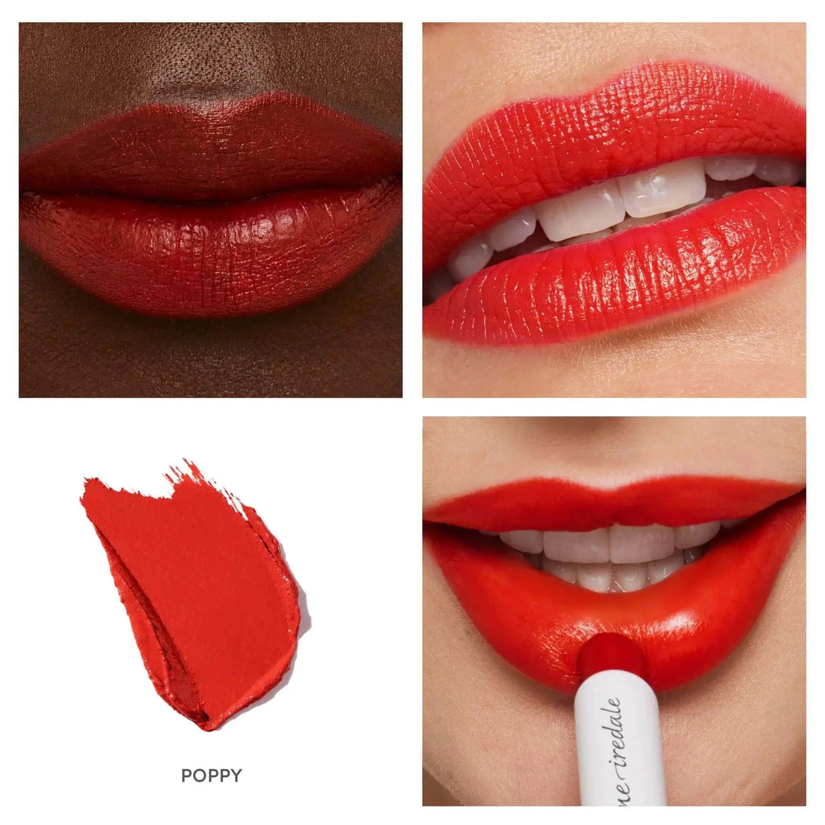 Jane Iredale ColorLuxe Hydrating Cream Lipstick in toffee shade, showing a smooth, creamy lipstick bullet with a shiny finish.