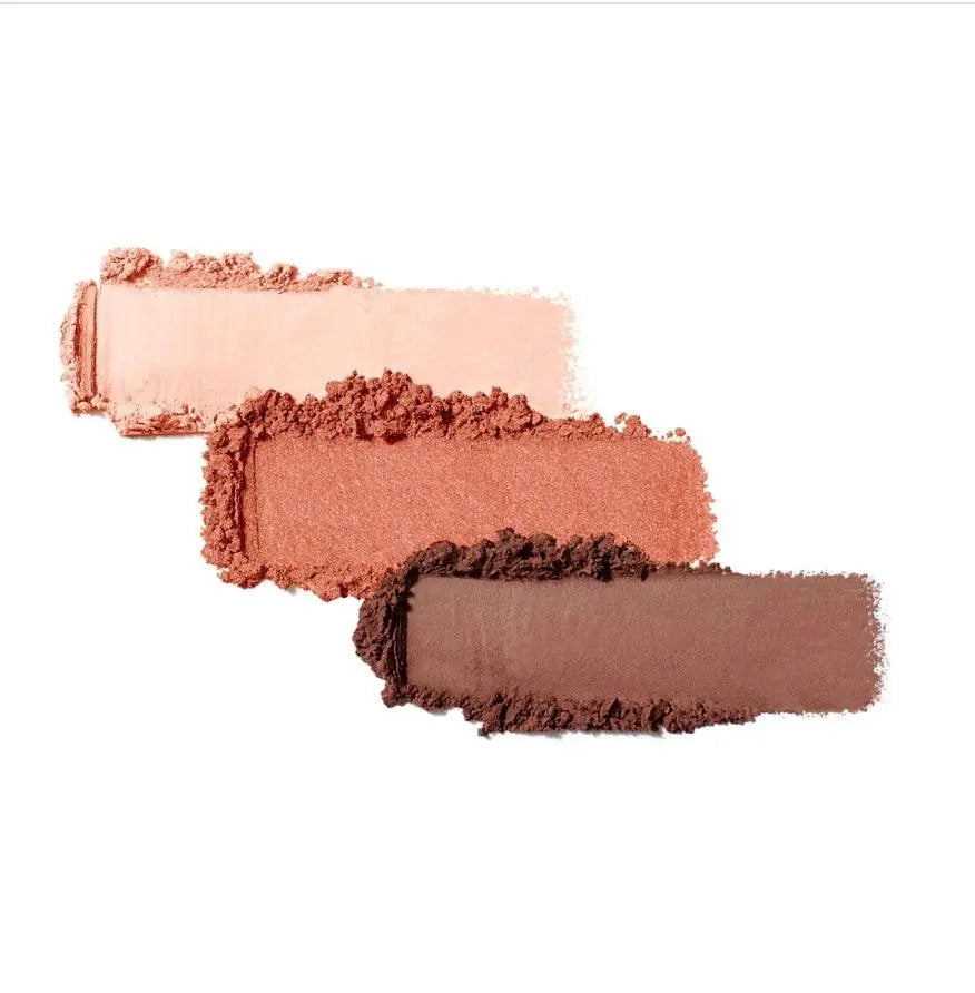 Jane Iredale PurePressed® Eye Shadow Triple with brown and neutral shades in a compact makeup palette.