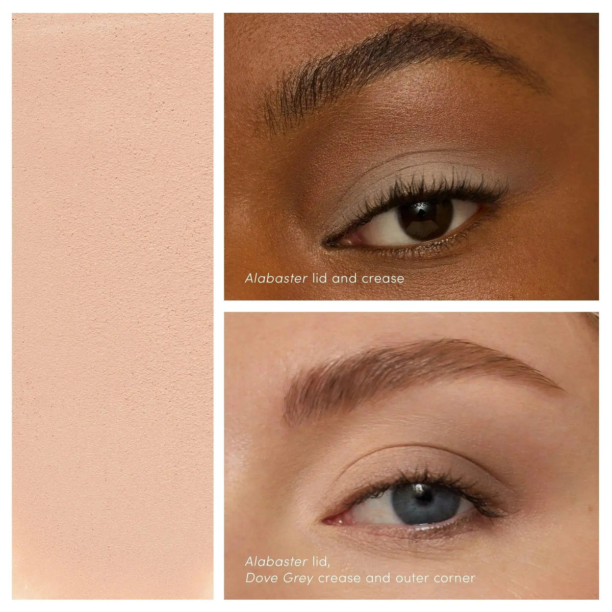 Jane Iredale ColorLuxe Eye Shadow Stick in saddle, showcasing a sleek makeup product with a smooth, blendable eyeshadow formula.