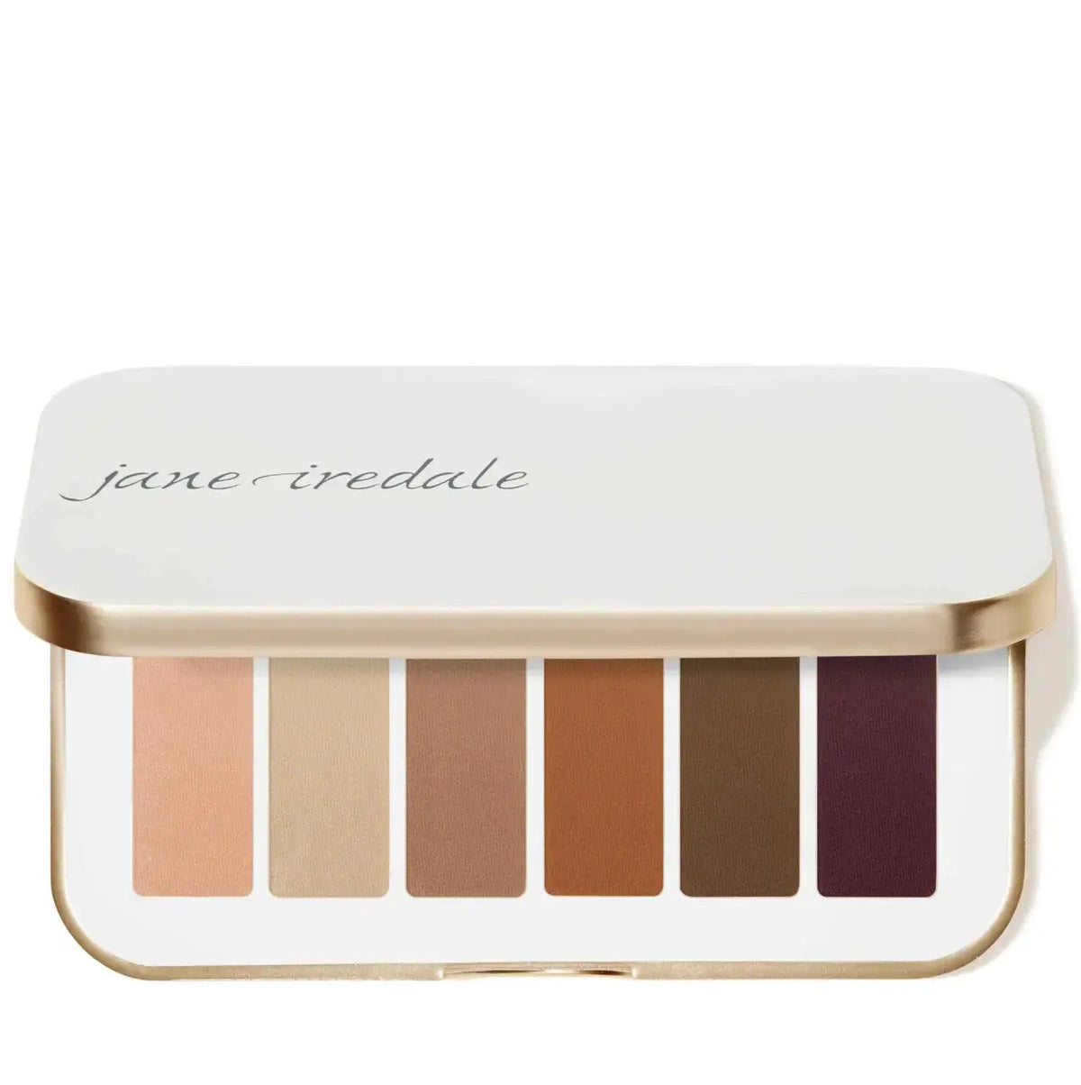Jane Iredale PurePressed Eyeshadow Palette with naturally matte shades in a sleek compact, perfect for versatile eye makeup looks.