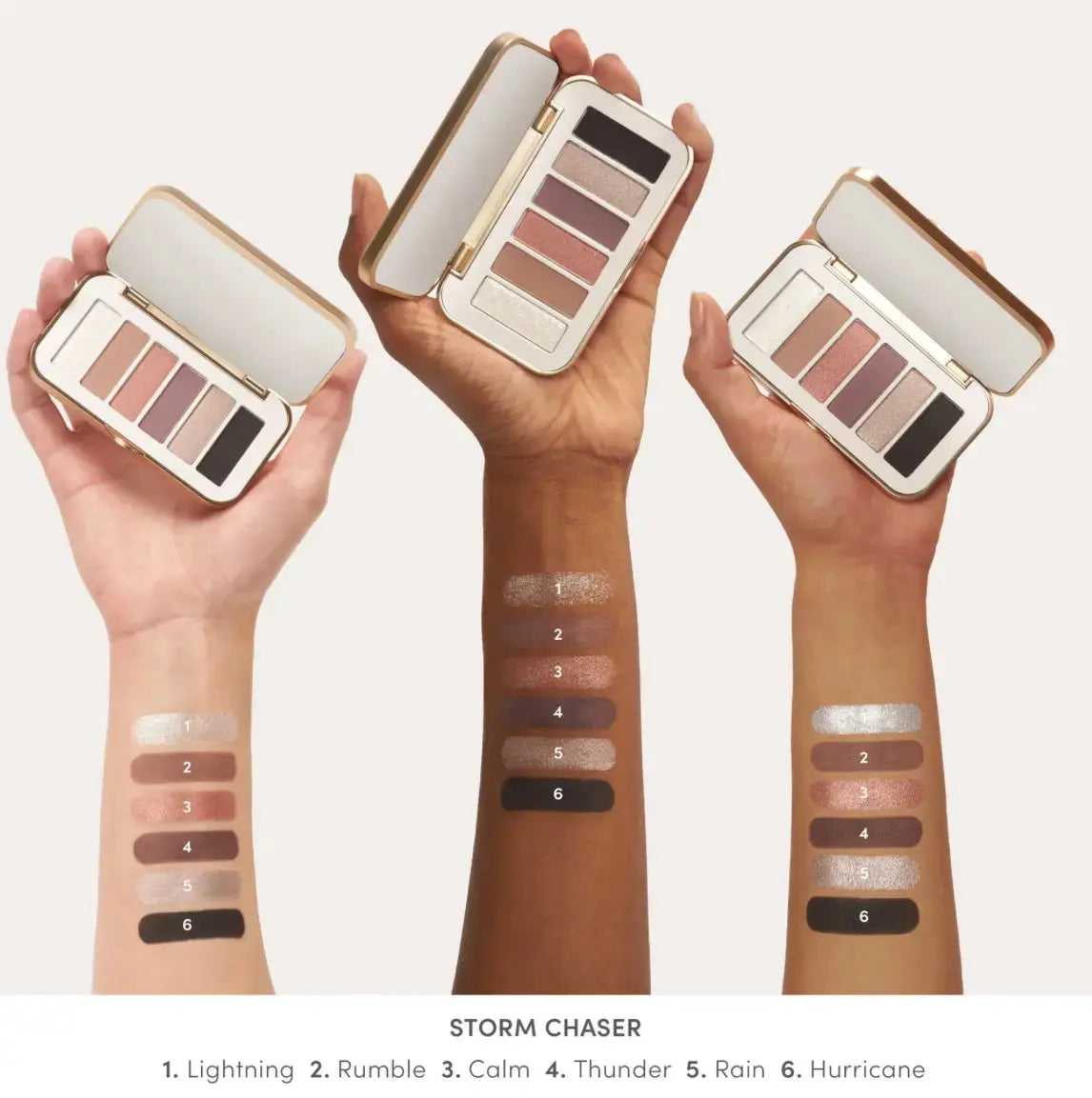 Jane Iredale PurePressed Eyeshadow Palette with naturally matte shades in a sleek compact, featuring neutral and earthy tones.