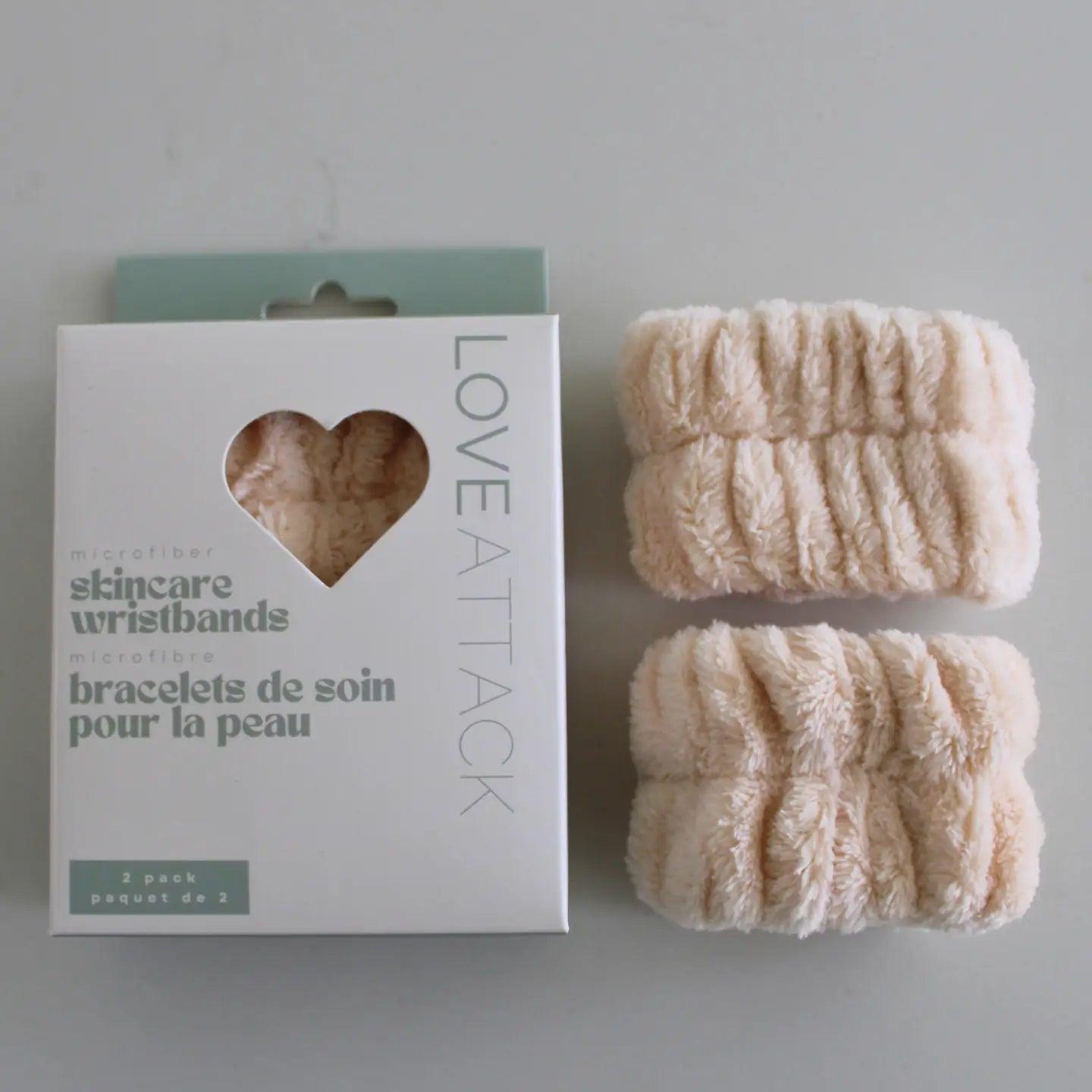 Microfiber Skincare Wristband Set - Beige - Sprig Flower Co