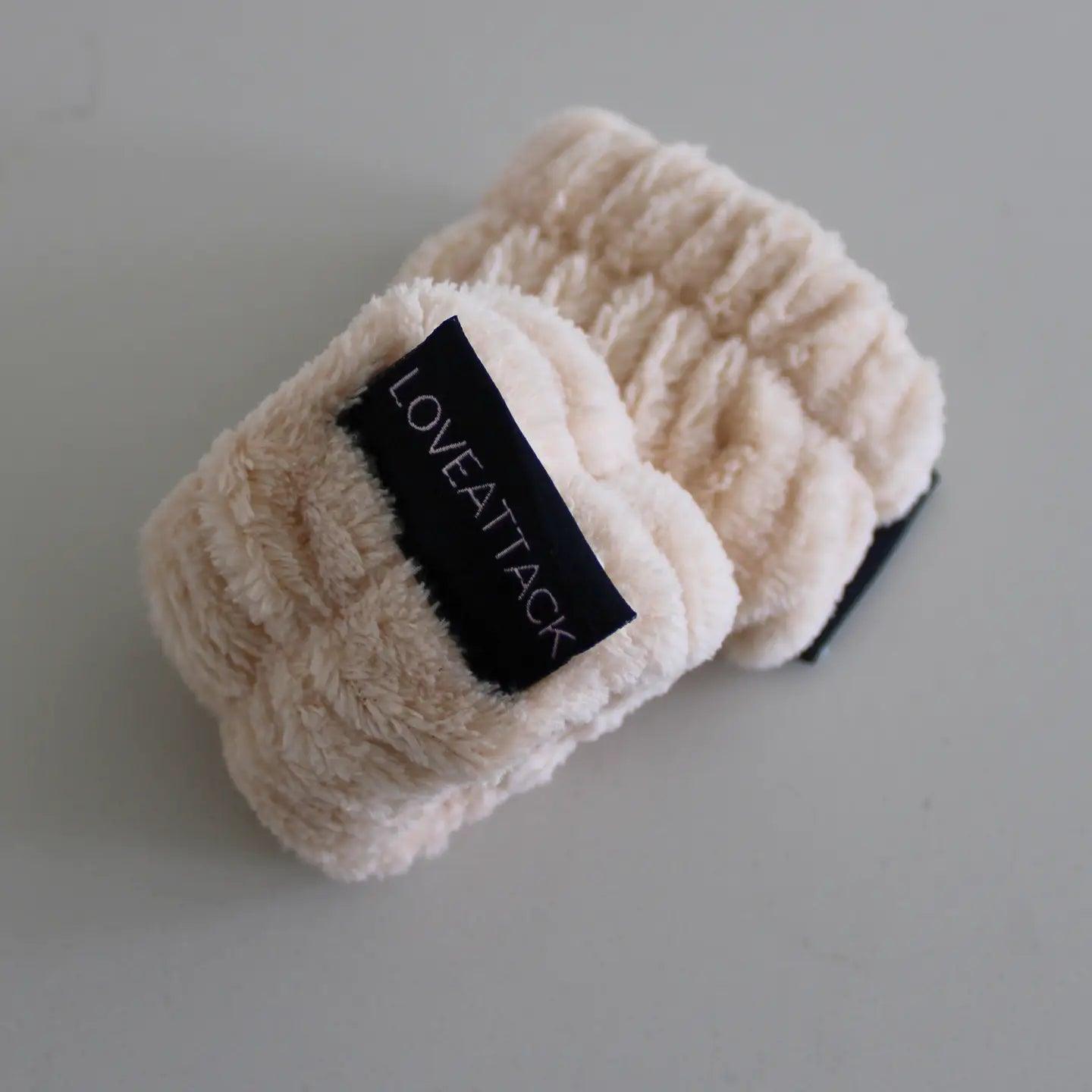 Microfiber Skincare Wristband Set - Beige - Sprig Flower Co