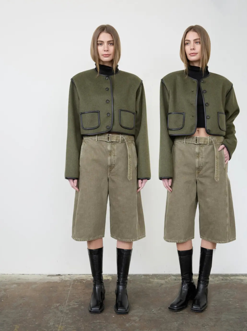 Moonriver Ryder Cropped Jacket, stylish women's apparel with a cropped fit, shown in extra small size, on a neutral background.