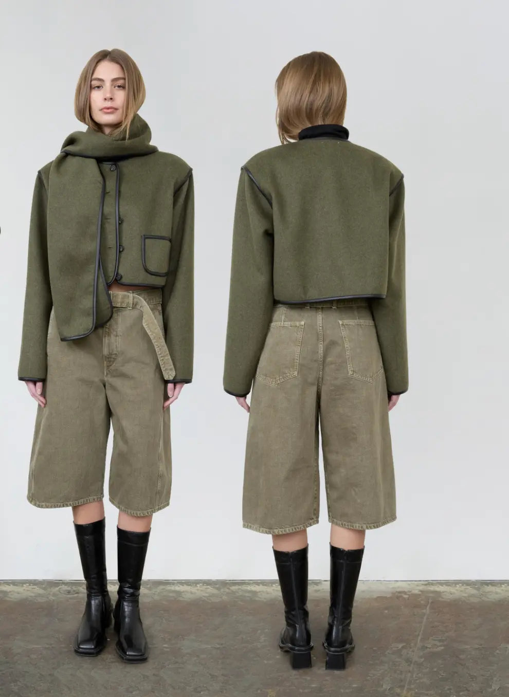 Moonriver Ryder cropped jacket in extra small size, stylish apparel with a modern cropped design and lightweight fabric.