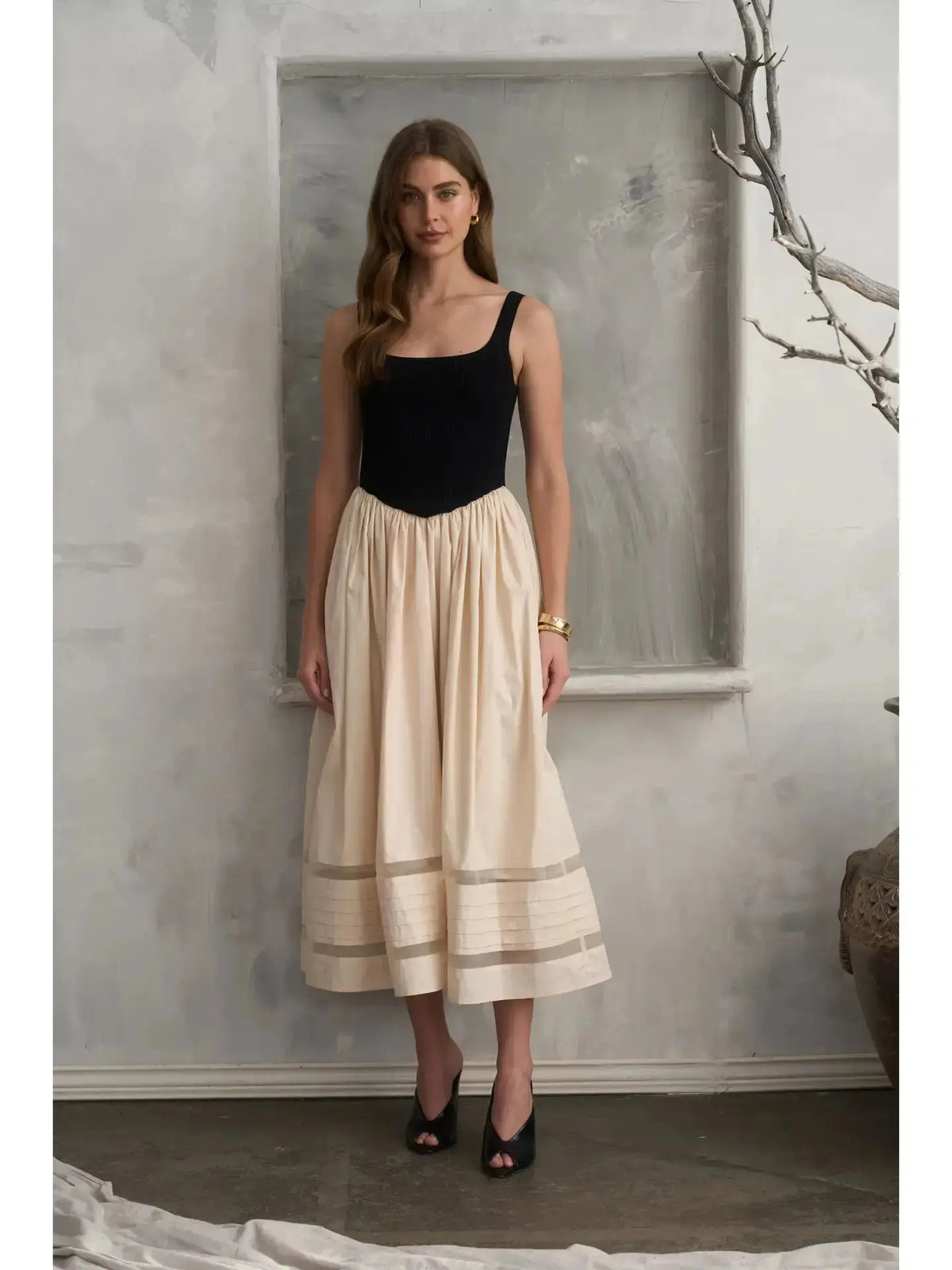 Extra small Sienna Midi Dress by Moonriver, featuring a flowing silhouette and stylish design, perfect for casual or dressy occasions.