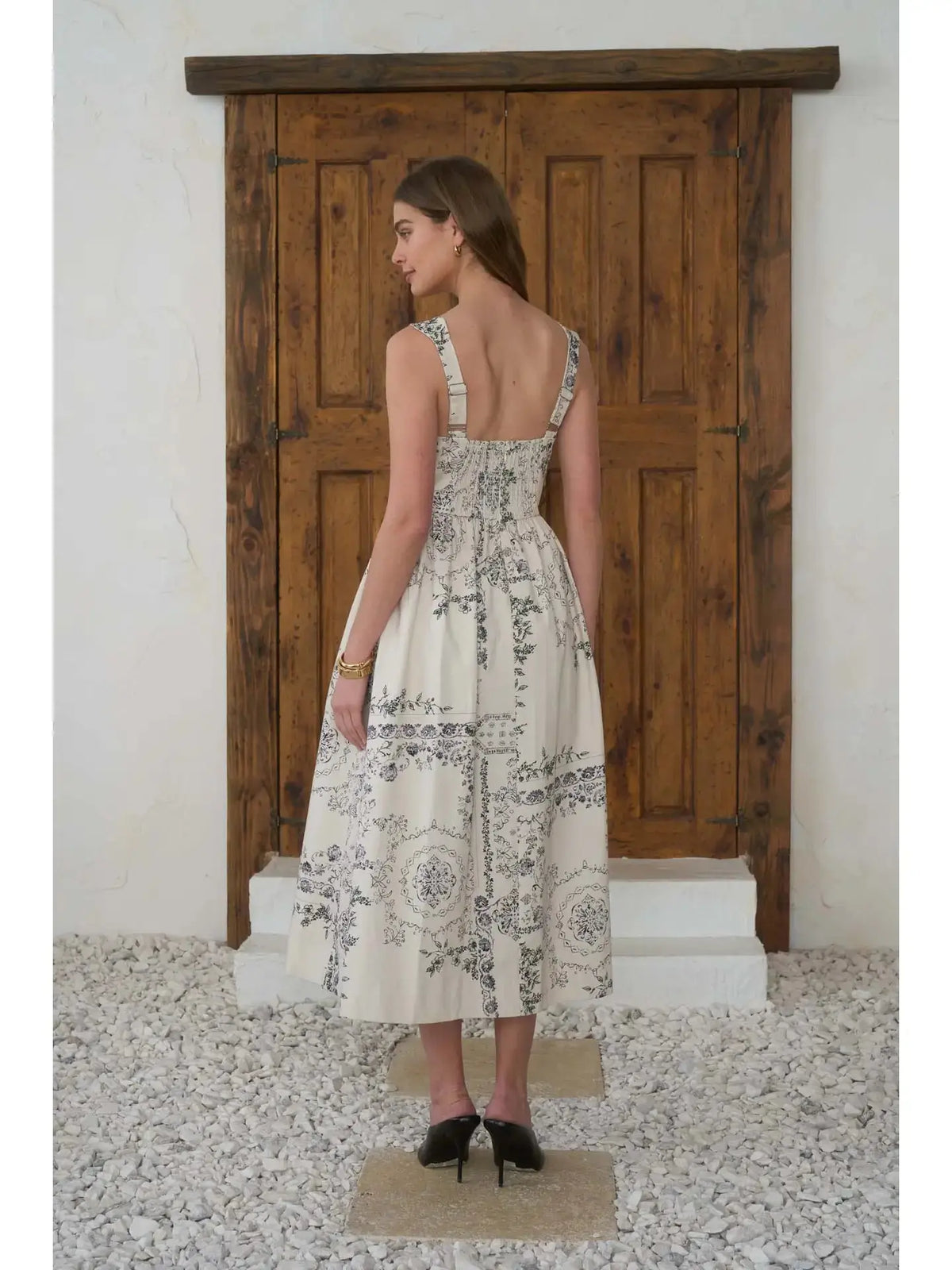 Extra small Moonriver Isabelle midi dress, lightweight apparel with a flowy silhouette and elegant design.