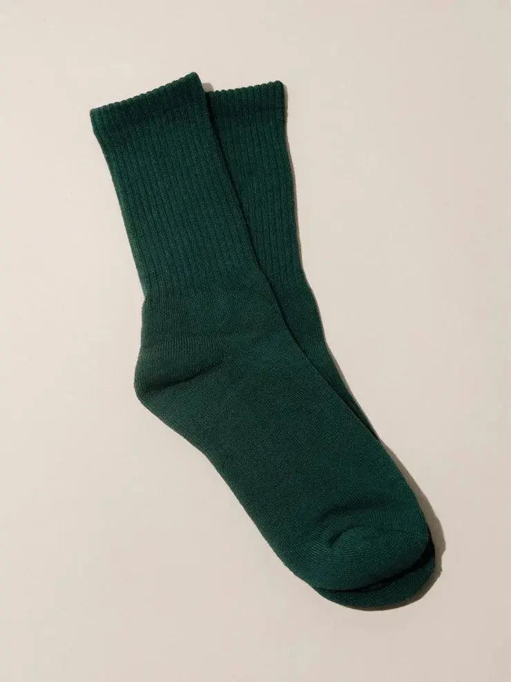Nat + Noor ankle socks in bone color with subtle ribbed texture, casual and comfortable for everyday wear.