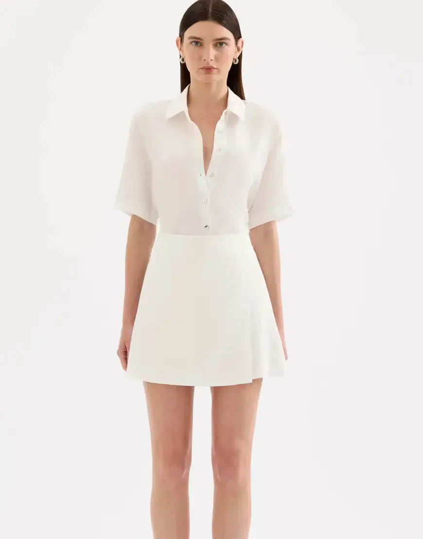 Nude Lucy Beckett Mini Skirt in extra small, stylish women's apparel with a fitted waist and mini length, black color.
