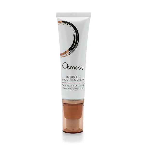 Osmosis Hydrafirm Smoothing Cream jar, skincare product with a smooth, creamy texture and modern packaging.
