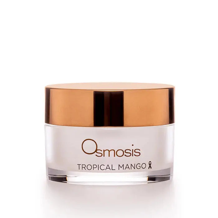 Osmosis Tropical Mango Mask for barrier repair, featuring a vibrant mango extract skincare treatment with a smooth, creamy texture.