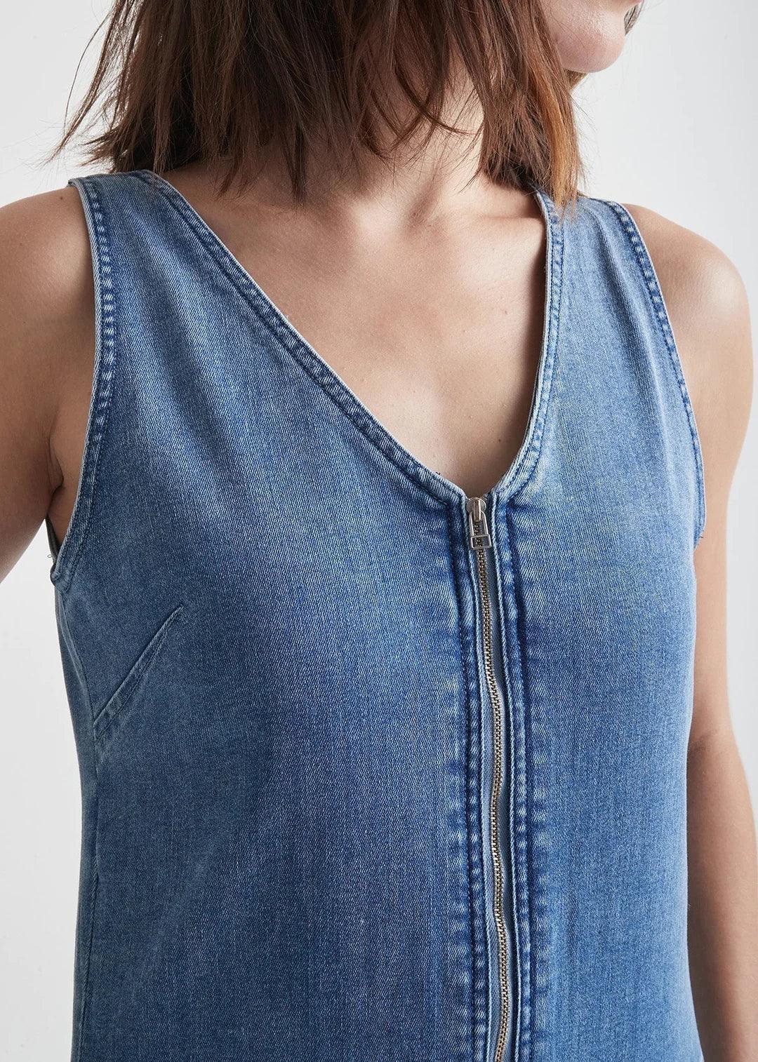 Performance Denim Jumpsuit - Light Stone - Sprig Flower Co