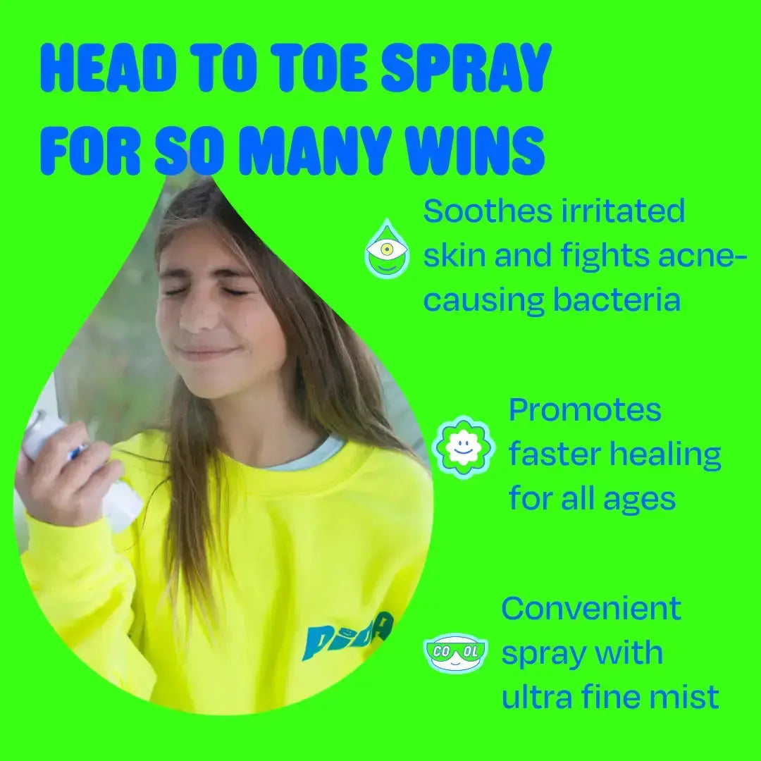 Pipa Skin Saver hypochlorous acid face and body spray bottle with clear label, skincare product for soothing and refreshing skin.