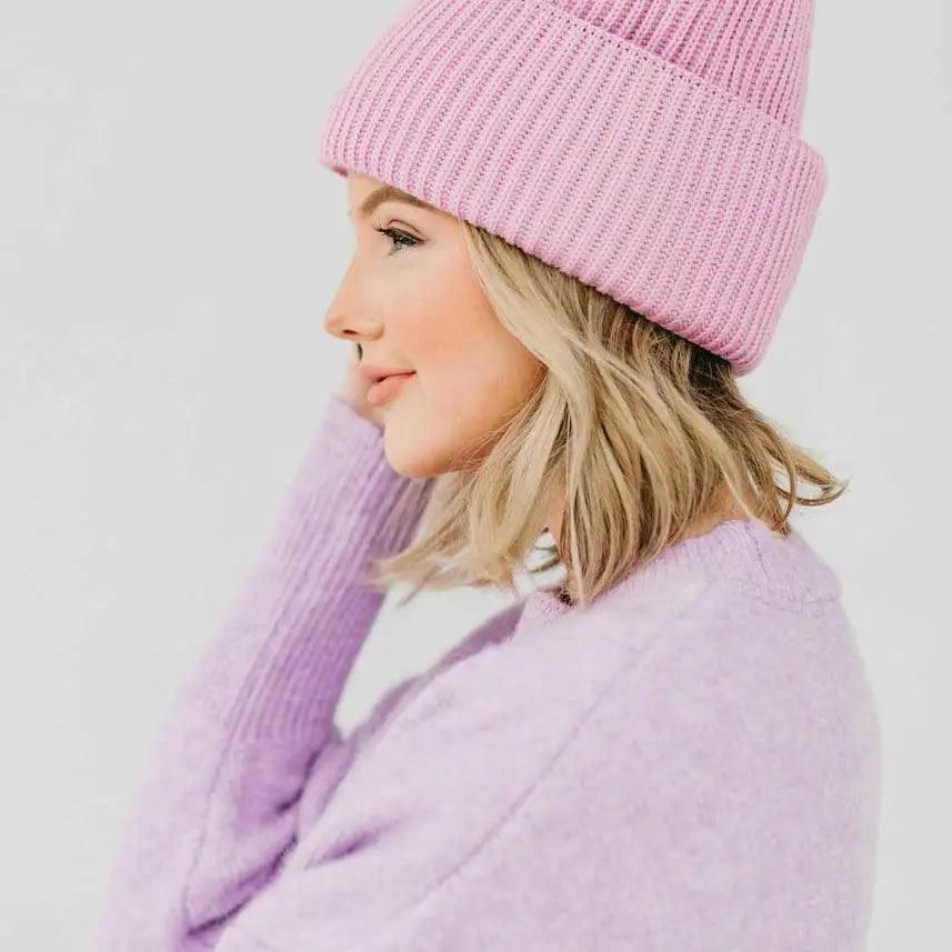 Seafoam Ribbed Beanie - Sprig Flower Co