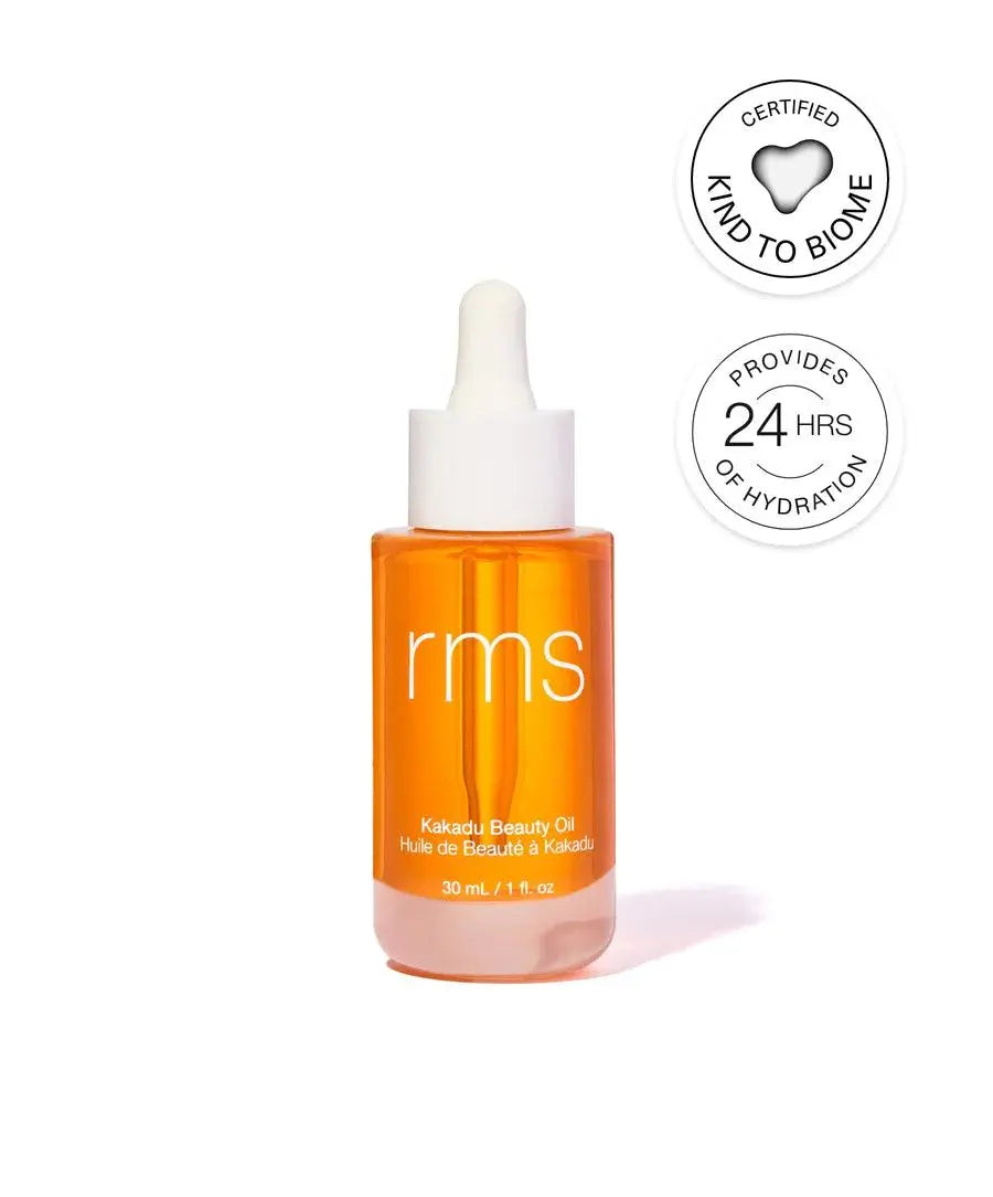 RMS Beauty Kakadu Beauty Oil in a 30ml bottle, a skincare cosmetic with nourishing oil for radiant skin.